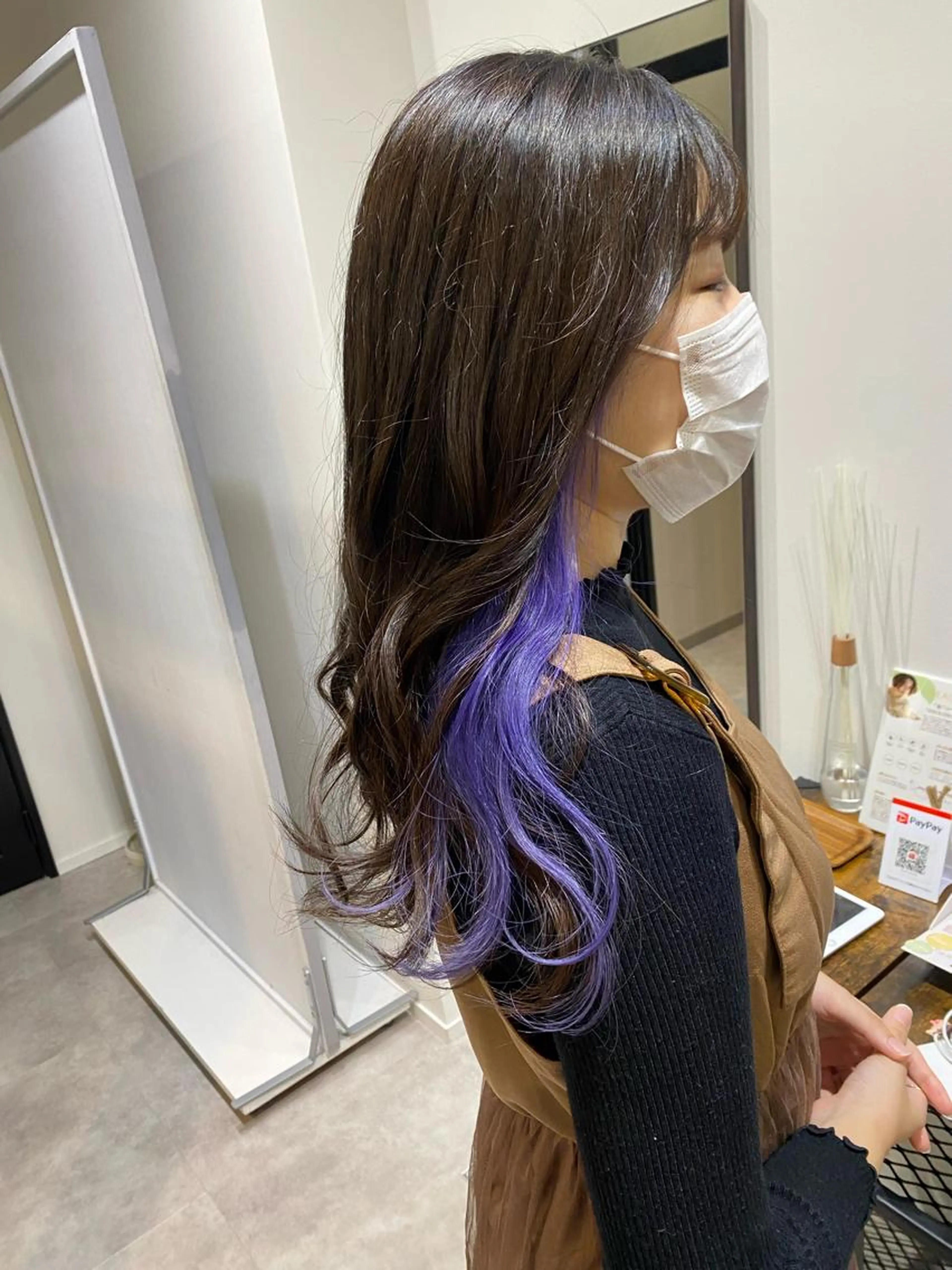 🍒イヤリングカラー(ブリーチ込み＋超音波トリートメント付き)🍒ケアブリーチ付き✨の写真