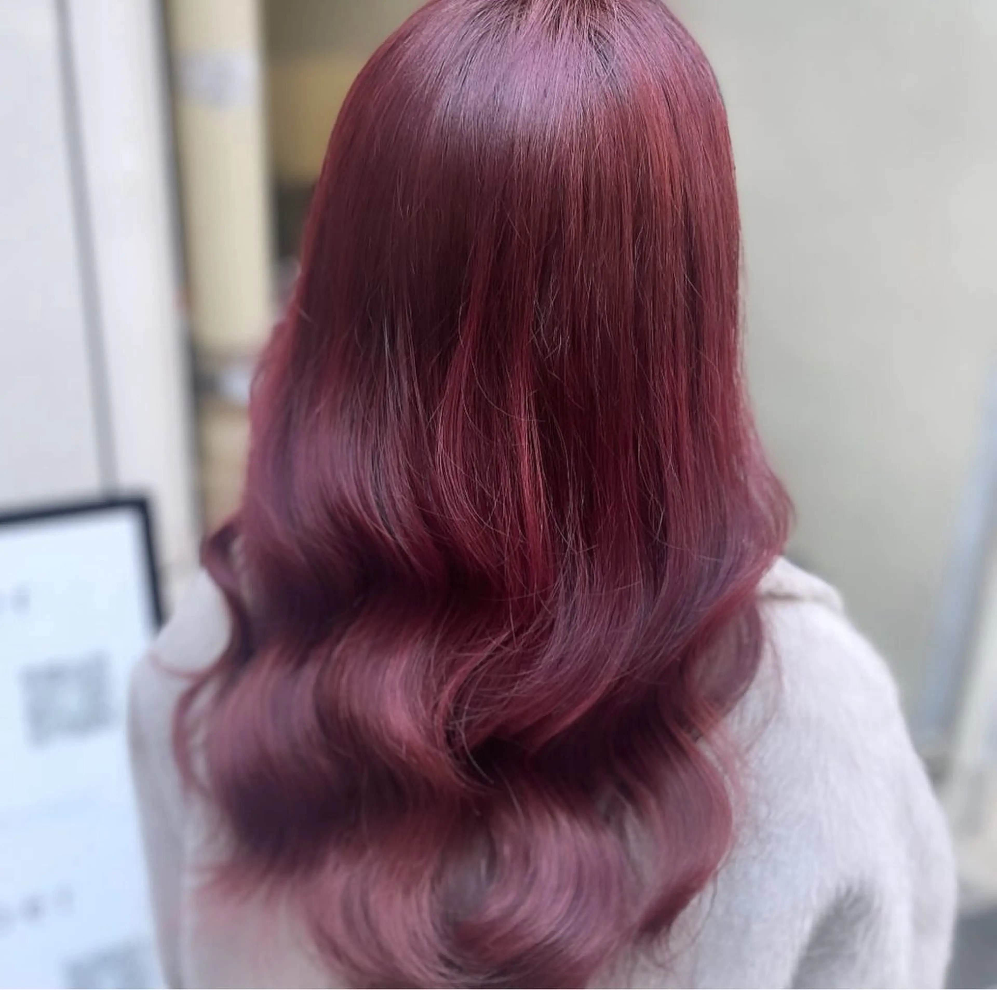 ロング ヘアカラー 顔まわり🎀ピンク 💖ゆうなのヘアスタイル