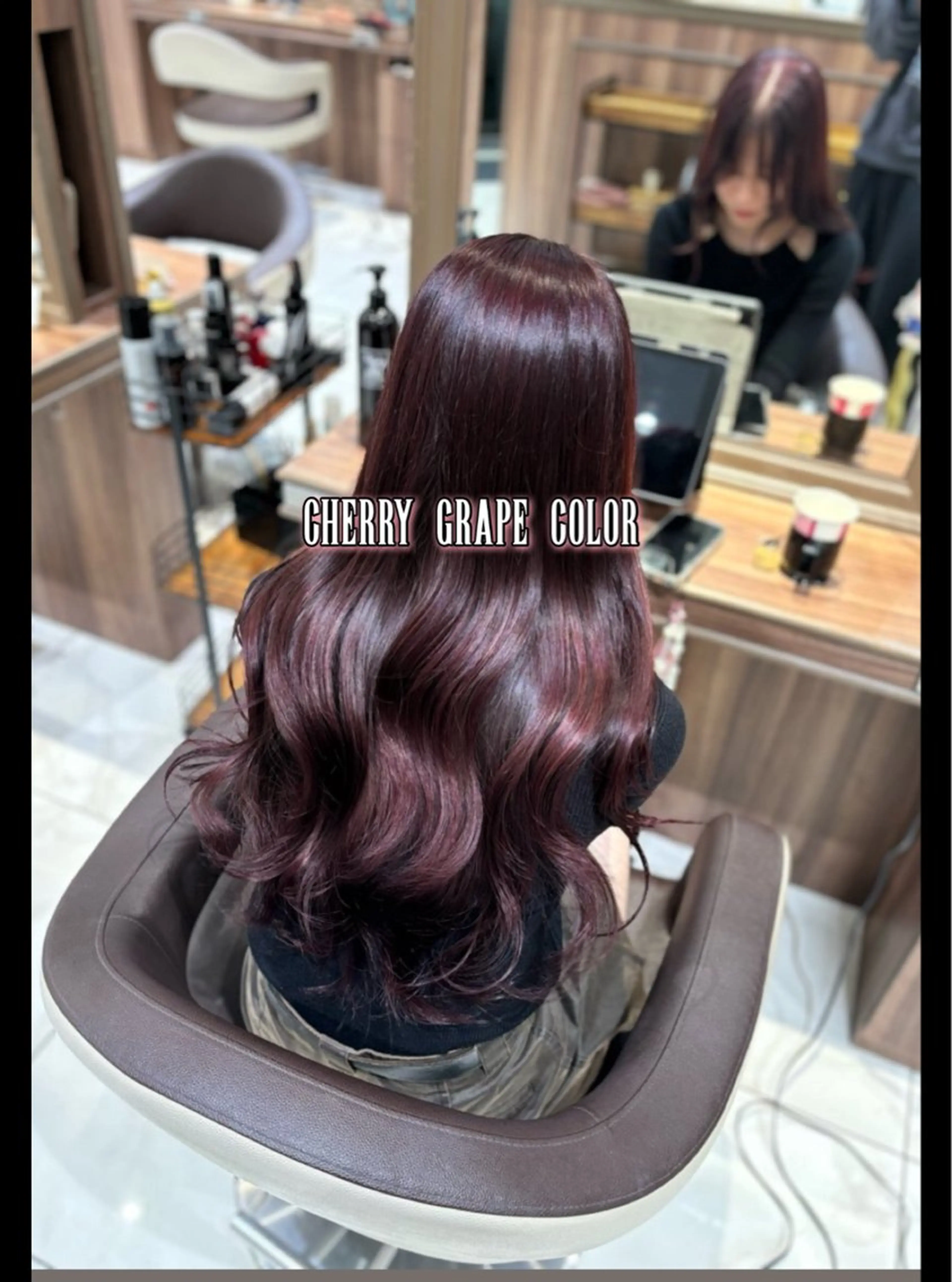 ロング カラー ヘアカラー リノ🖤韓国ヘア 🖤🇰🇷のヘアスタイル