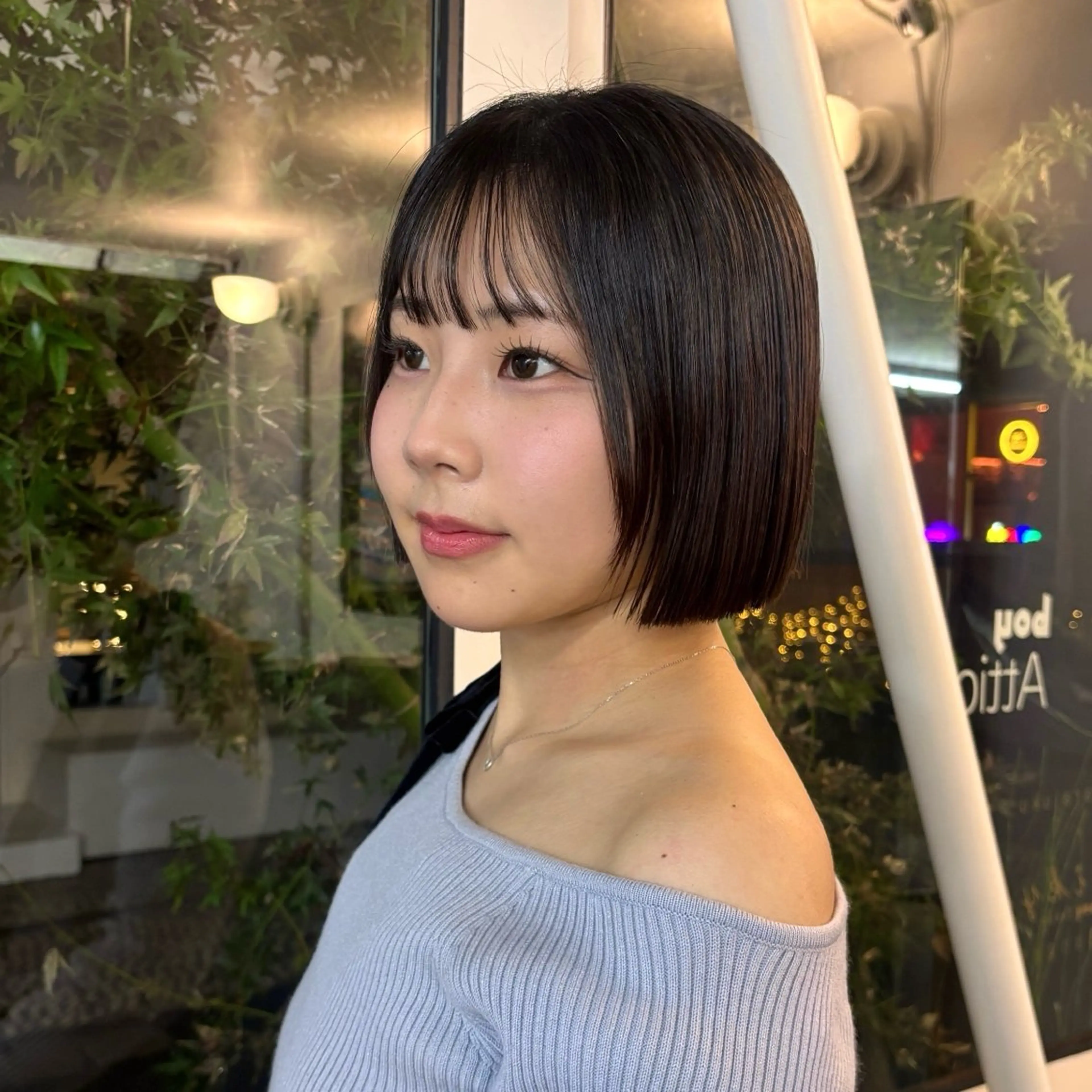 ミディアム ボブ 松林 花沙のヘアスタイル