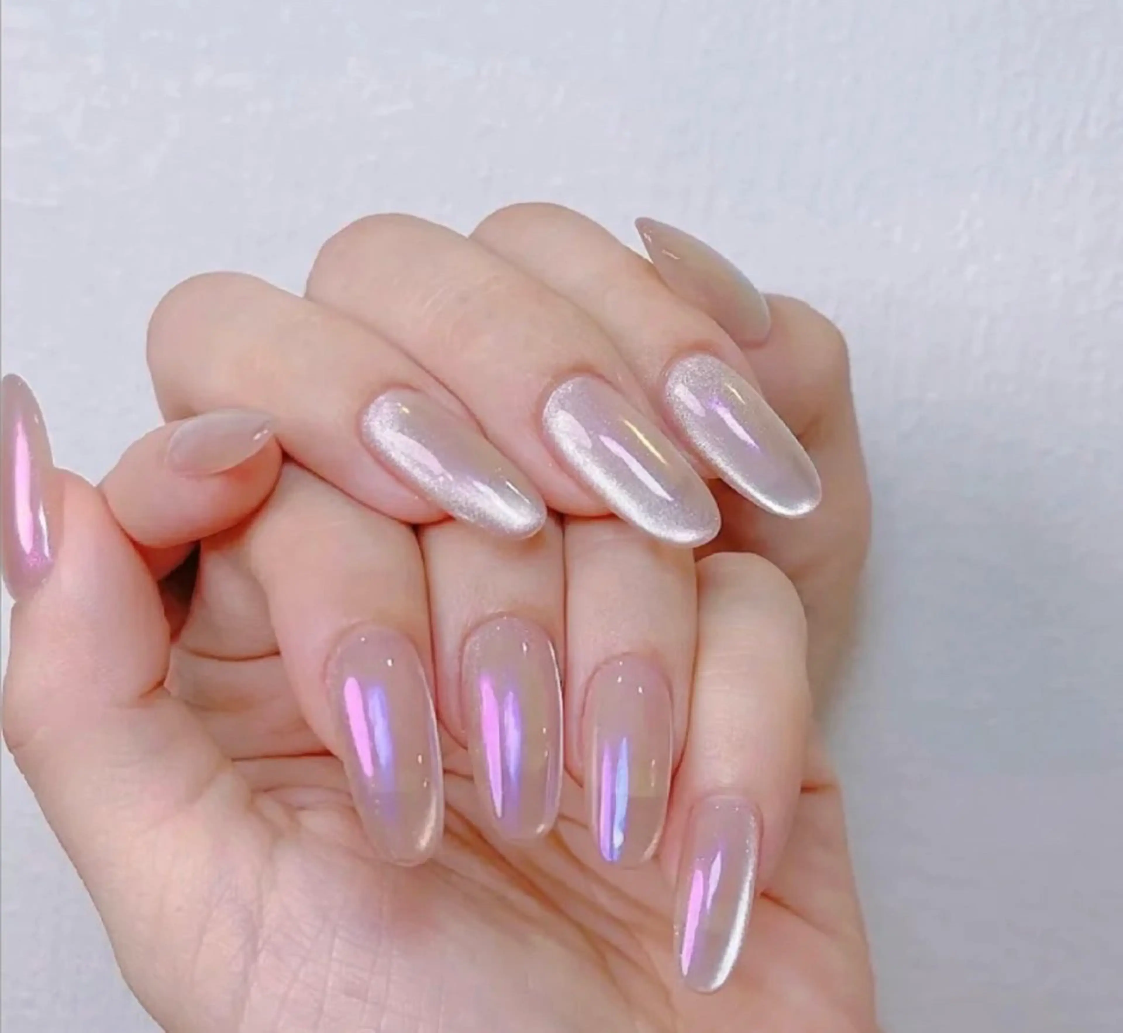 ネイル チークネイル 桜ネイル ジェルネイル キラキラネイル マグネットネイル ハンドネイル YUYI.nail salonのネイルデザイン