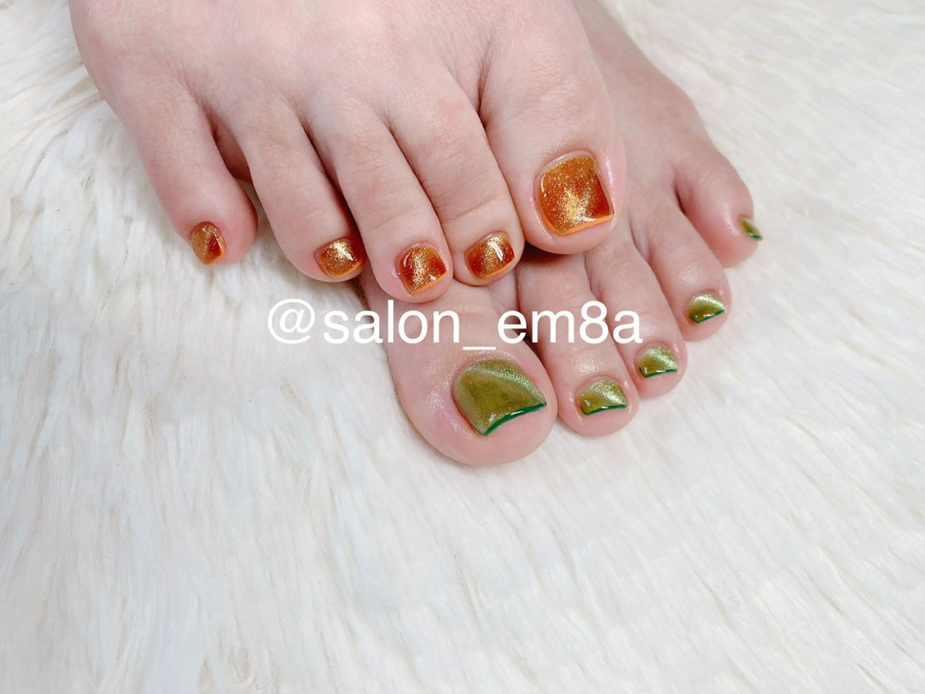 ネイル フットネイル フレンチネイル マグネットネイル salon EM&A emiのネイルデザイン