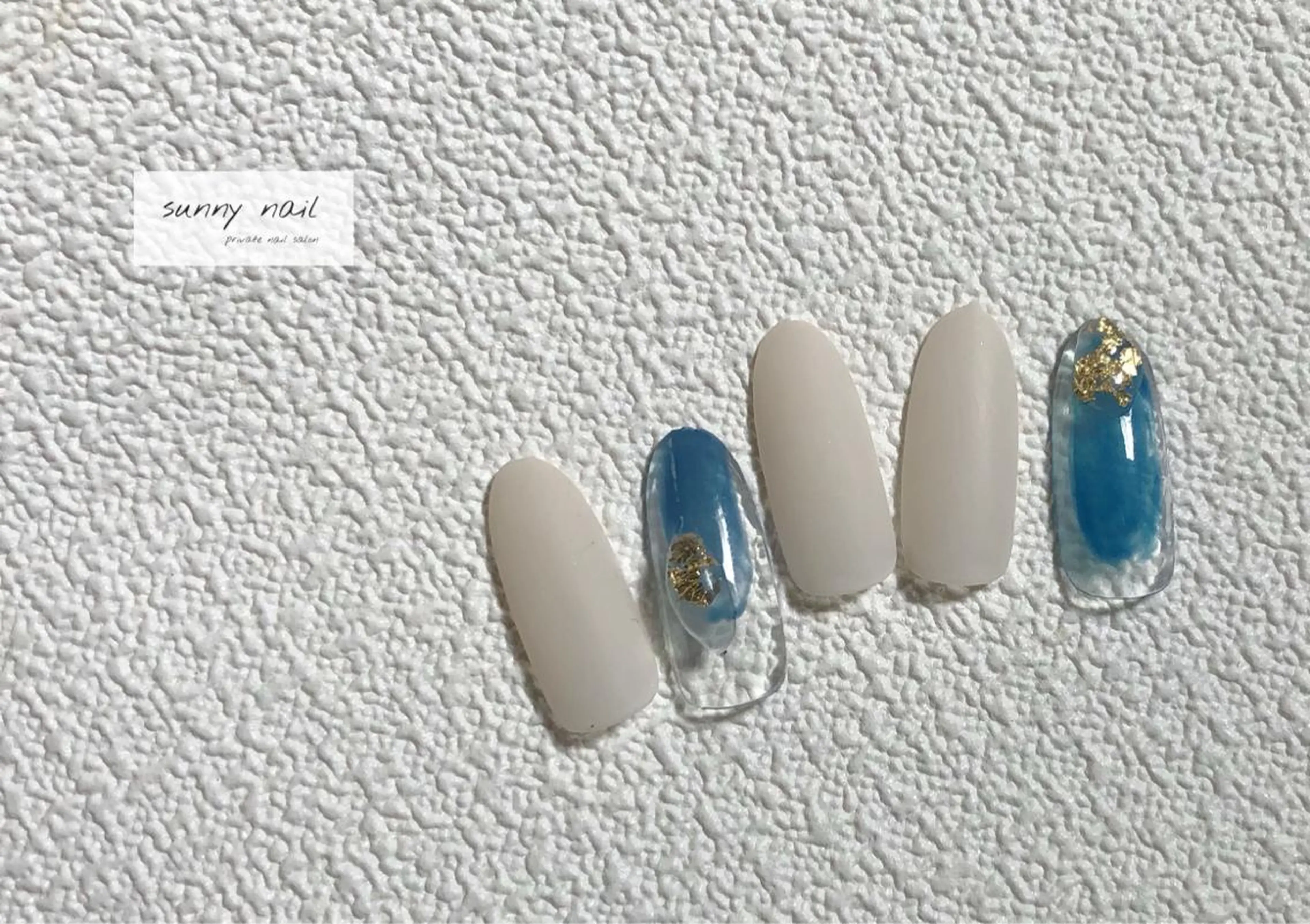 ネイル カジュアル クリアネイル ジェルネイル マットネイル ネイビー sunny nailのネイルデザイン