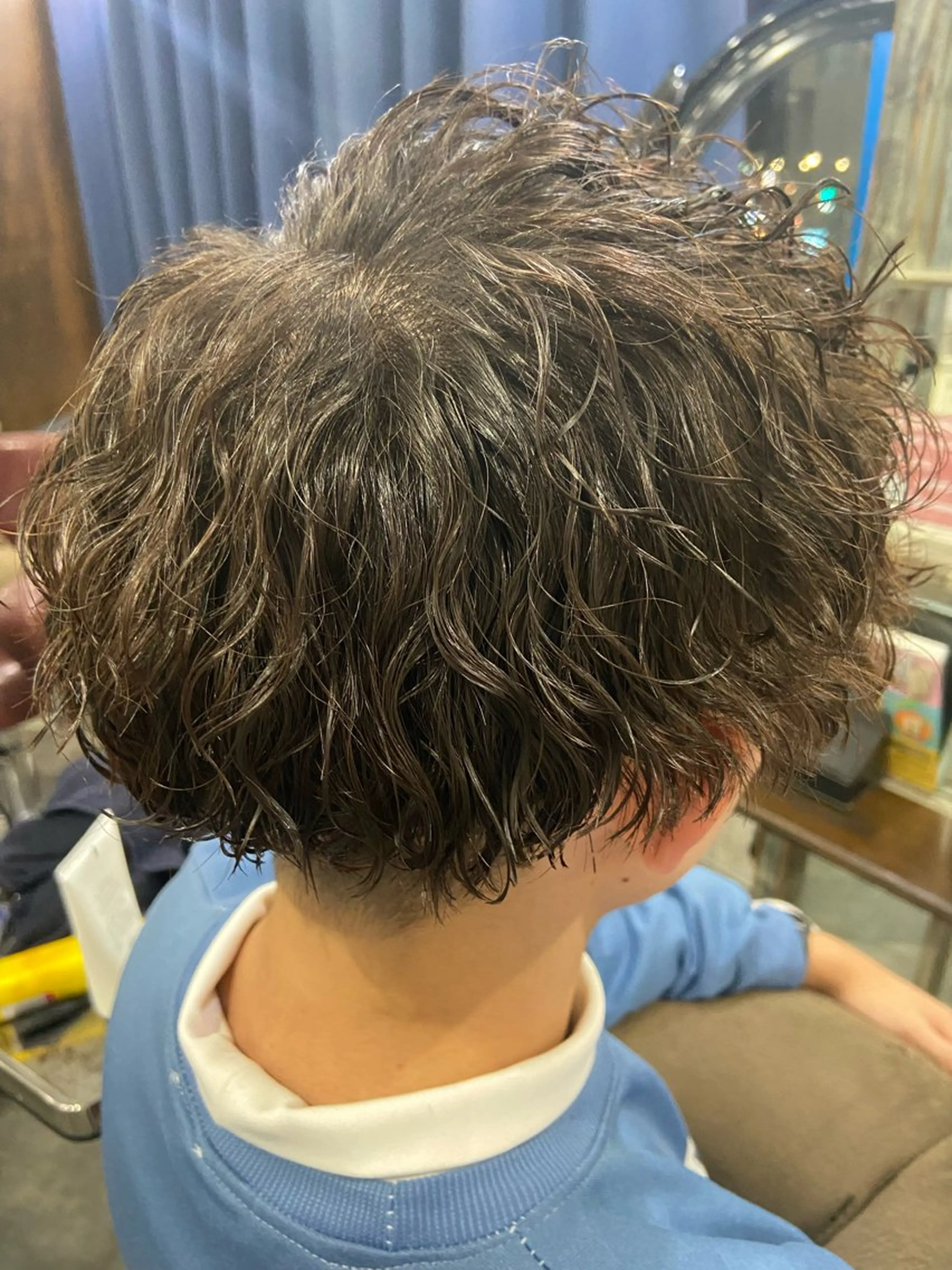 ショート パーマ メンズ カットパーマ✂️ 小坂田玲亜のヘアスタイル