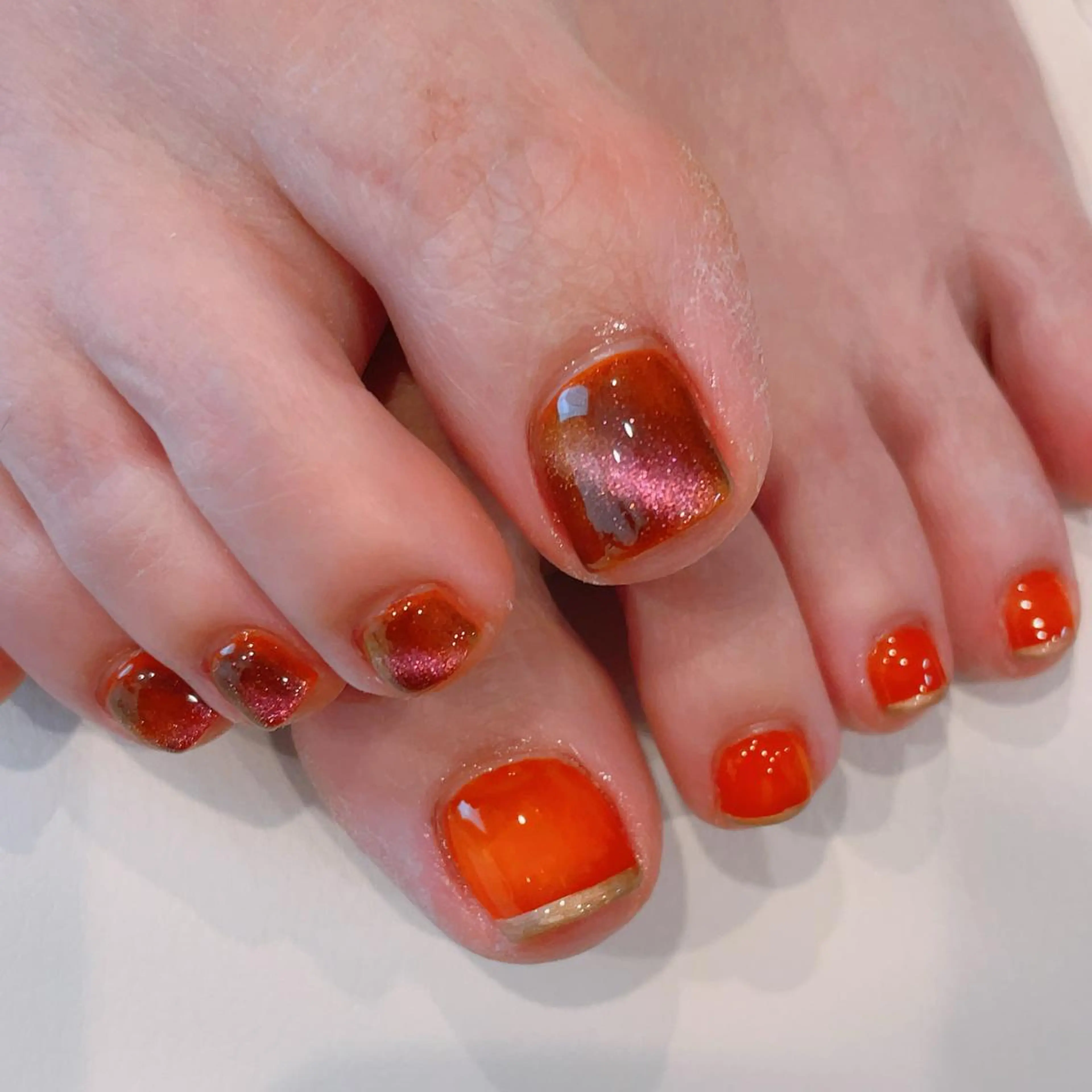 ネイル ワンカラーネイル オレンジ Serenity by Mari所属・Shinozaki mariのネイルデザイン