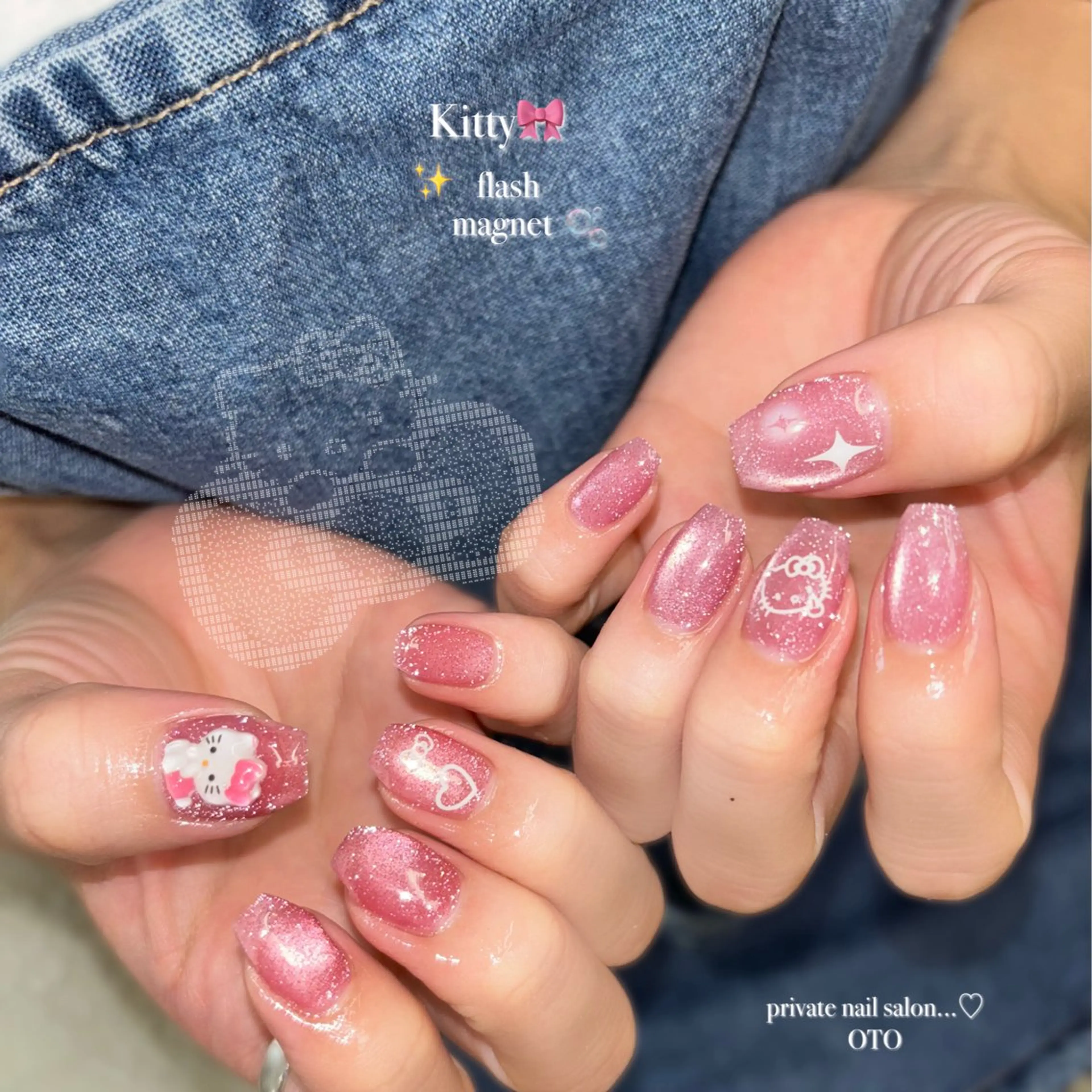 ネイル フラッシュネイル キラキラネイル マグネットネイル ハンドネイル ayaca ♡のネイルデザイン