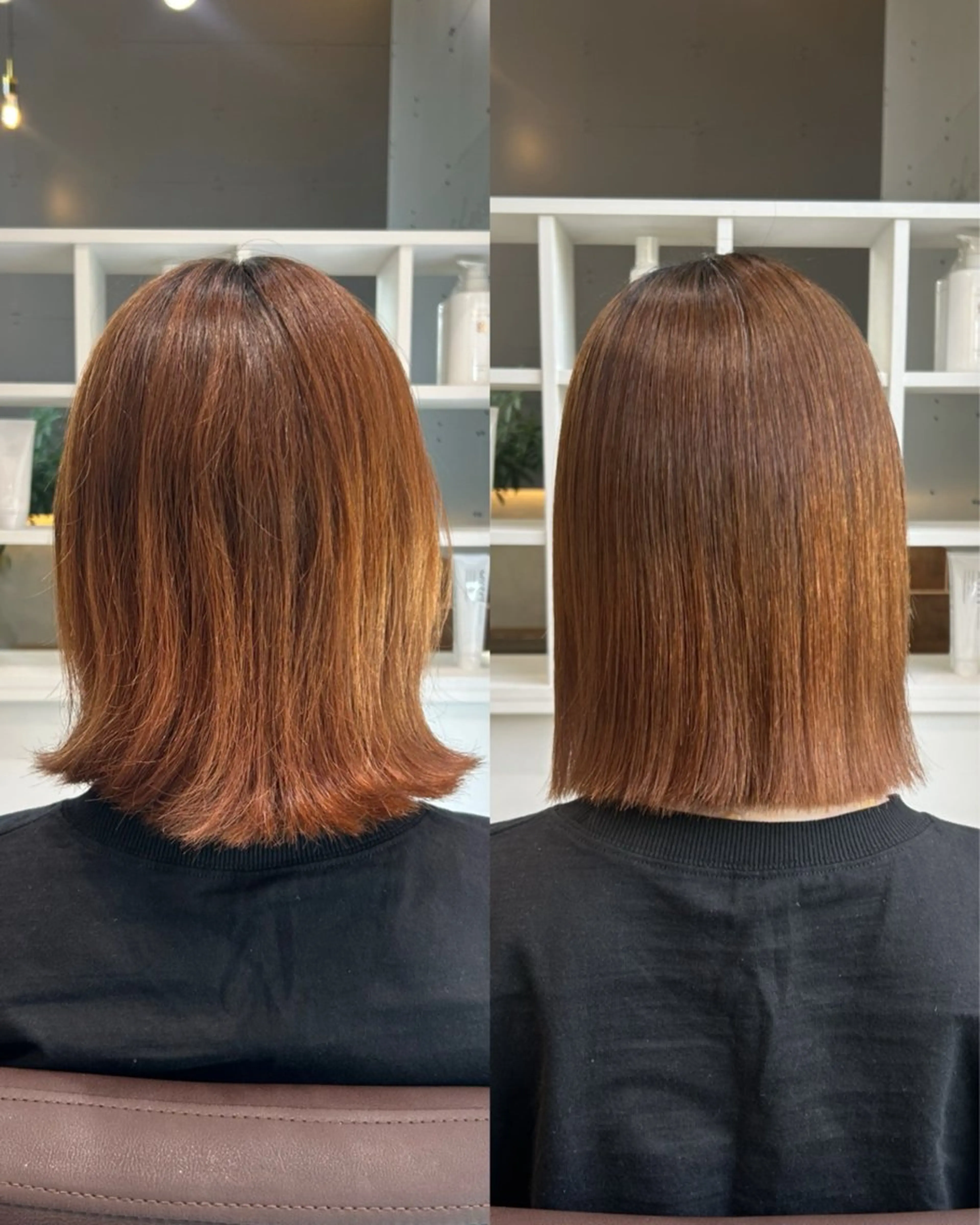 ミディアム 荻野 未来のヘアスタイル