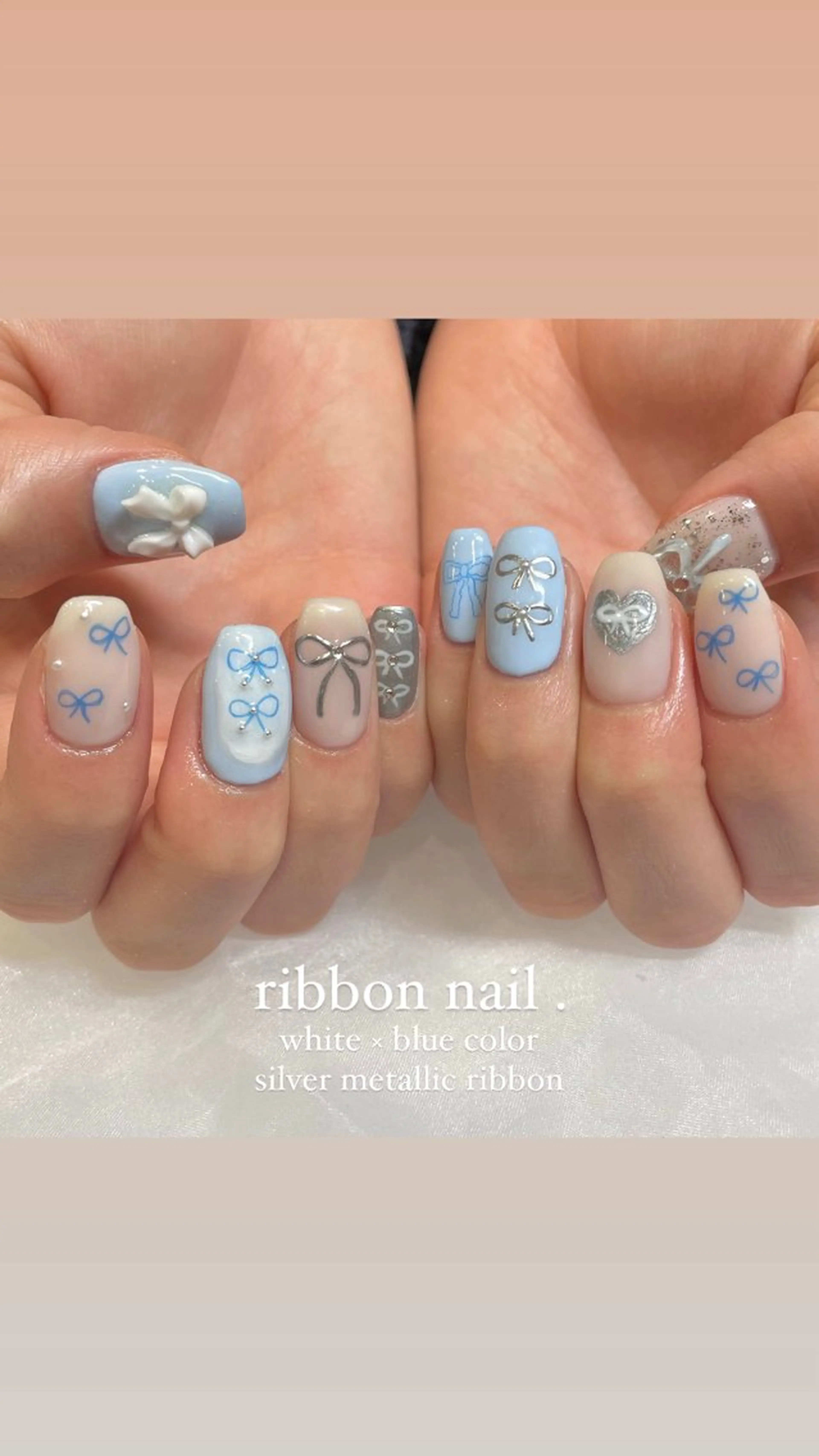 ネイル ハンドネイル 淡色ネイル 🎀moeのネイルデザイン