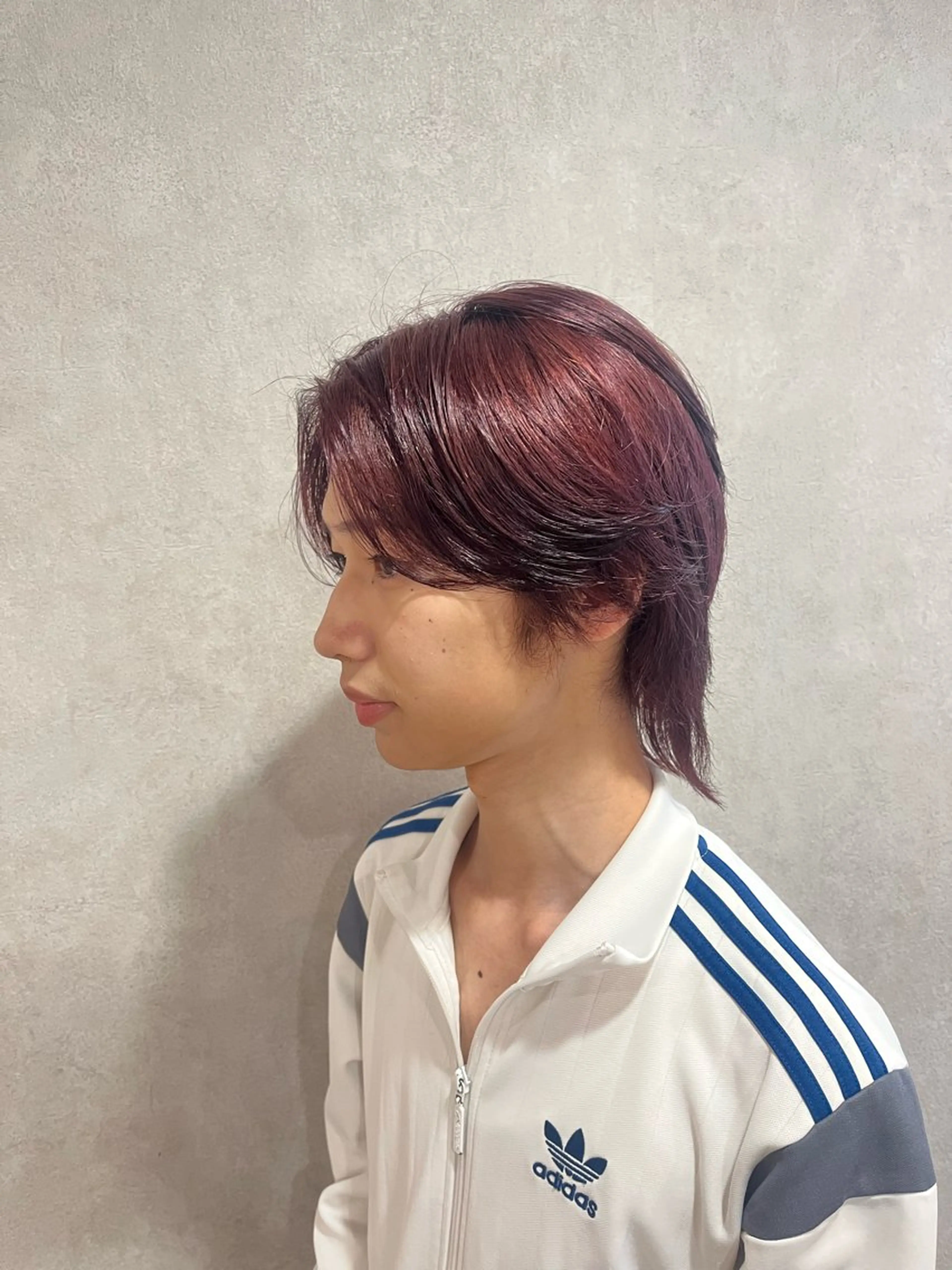 カラー ボルドーカラー いまい ちひろのヘアスタイル