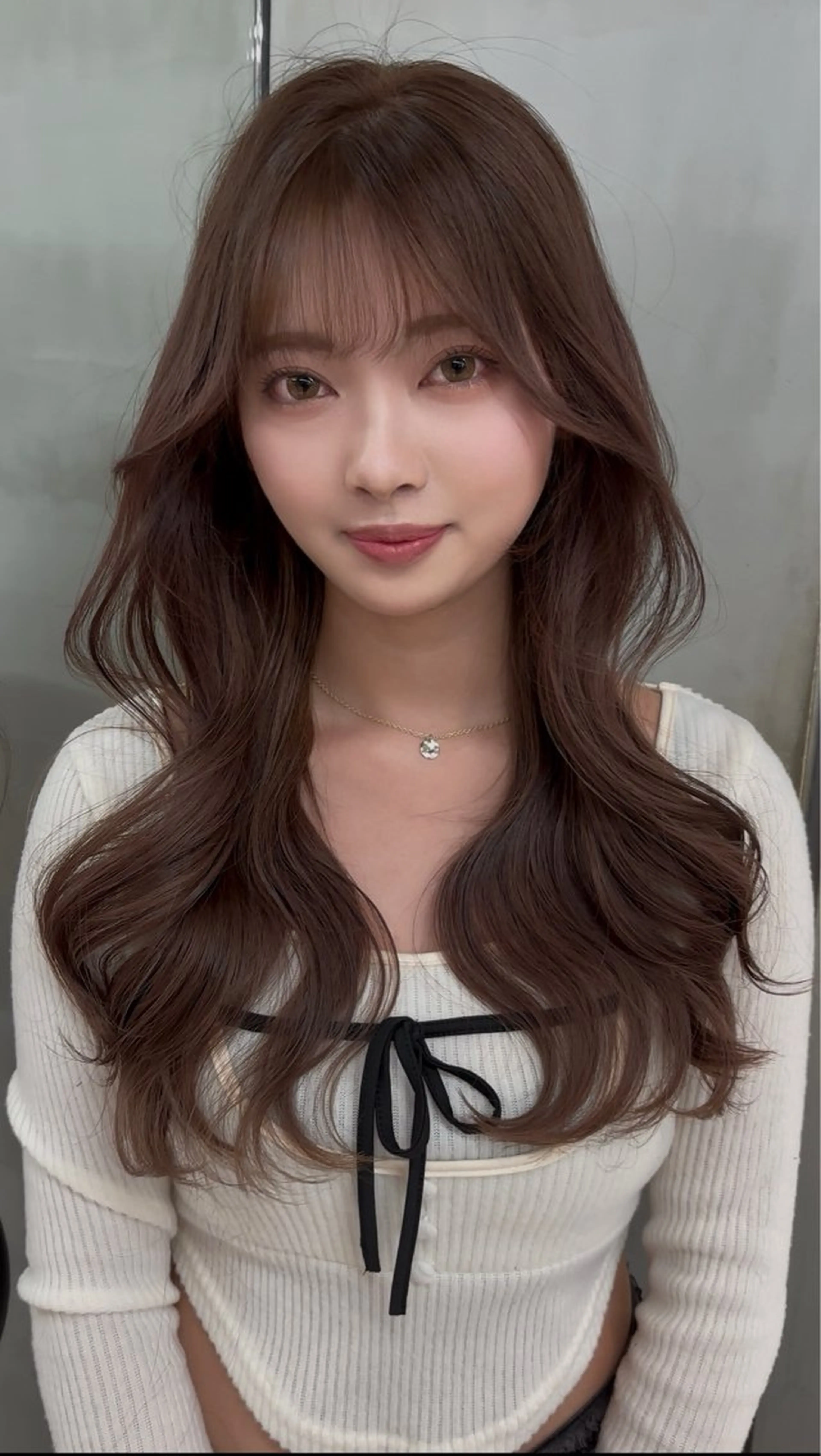 ミディアム カラー ミディアムレイヤー 透明感カラー ボブ 顔まわりレイヤー 韓国風ヘア 【美髪矯正】 吉村　清志のヘアスタイル