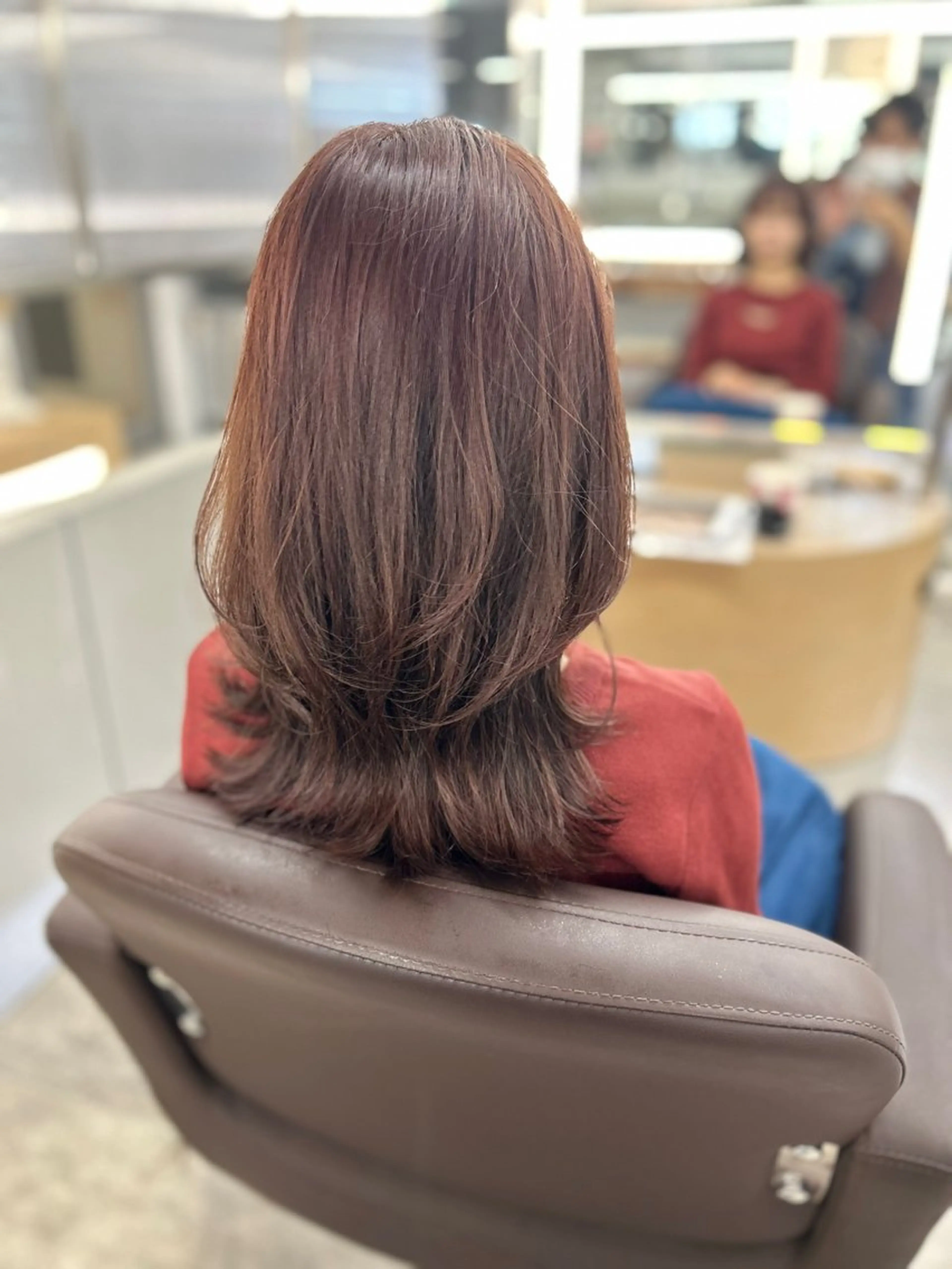 ミディアム カラー 髪質改善 レイヤーカット 酸性ストレート Silk-lei【銀座店】所属・銀座/美髪縮毛矯正 /髪質改善/山本翔華のヘアスタイル