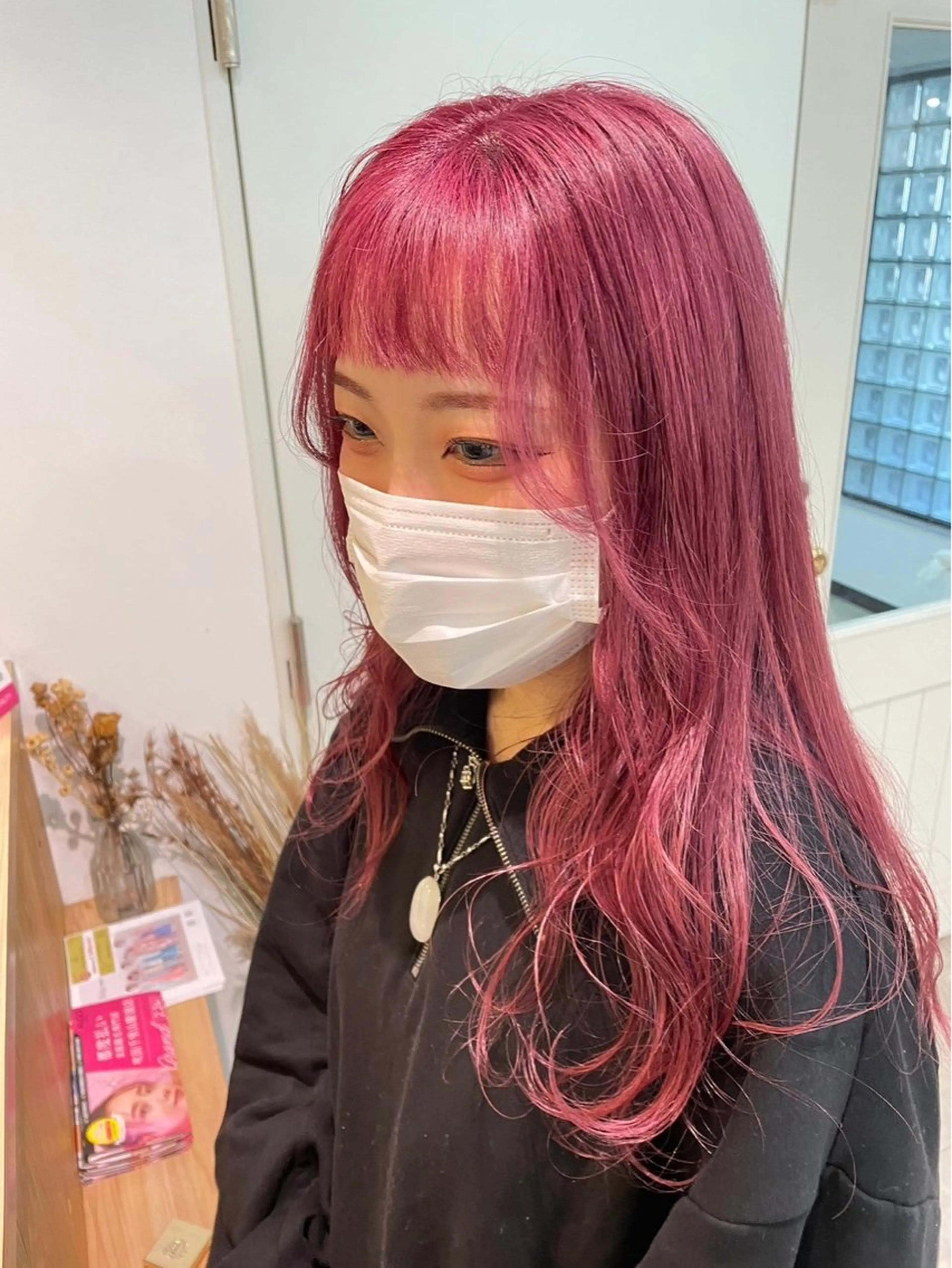 カラー ダブルカラー ピンクカラー 東 尚人のヘアスタイル