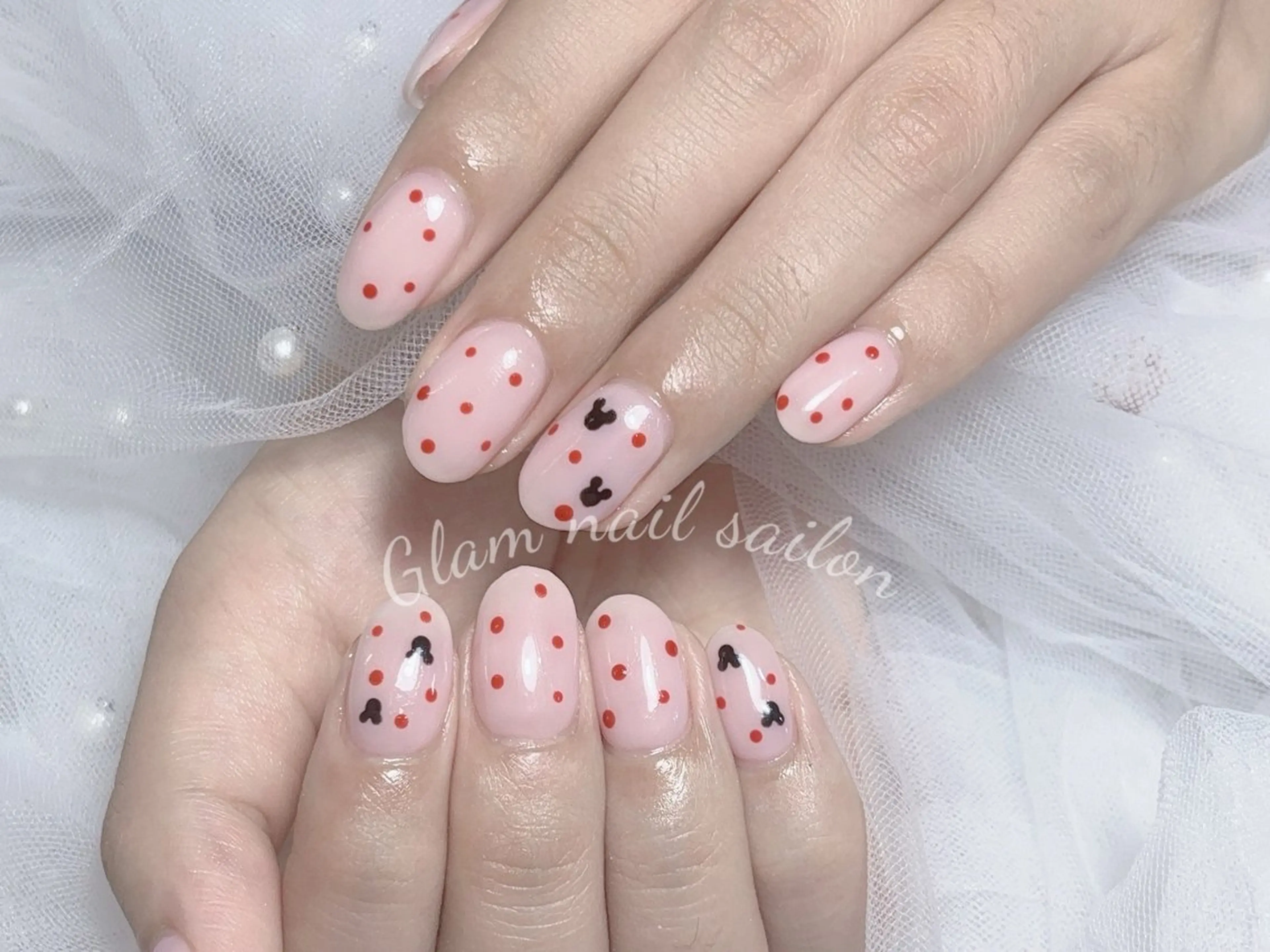 ネイル エツメ💅 長さだし🎀デザインのネイルデザイン