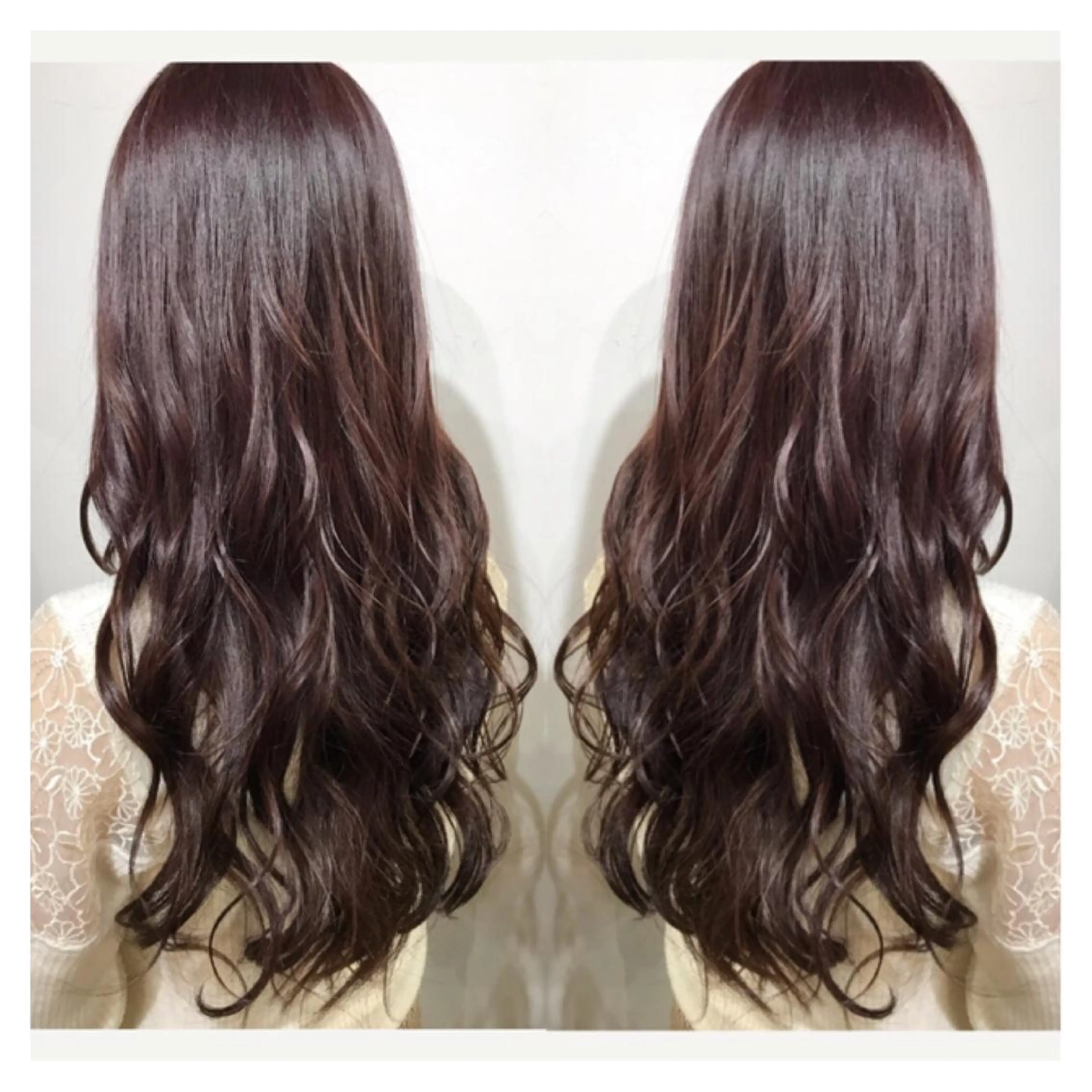 ロング カラー ピンクカラー ピンクパープル パープルカラー River,Land所属・yui .のヘアスタイル