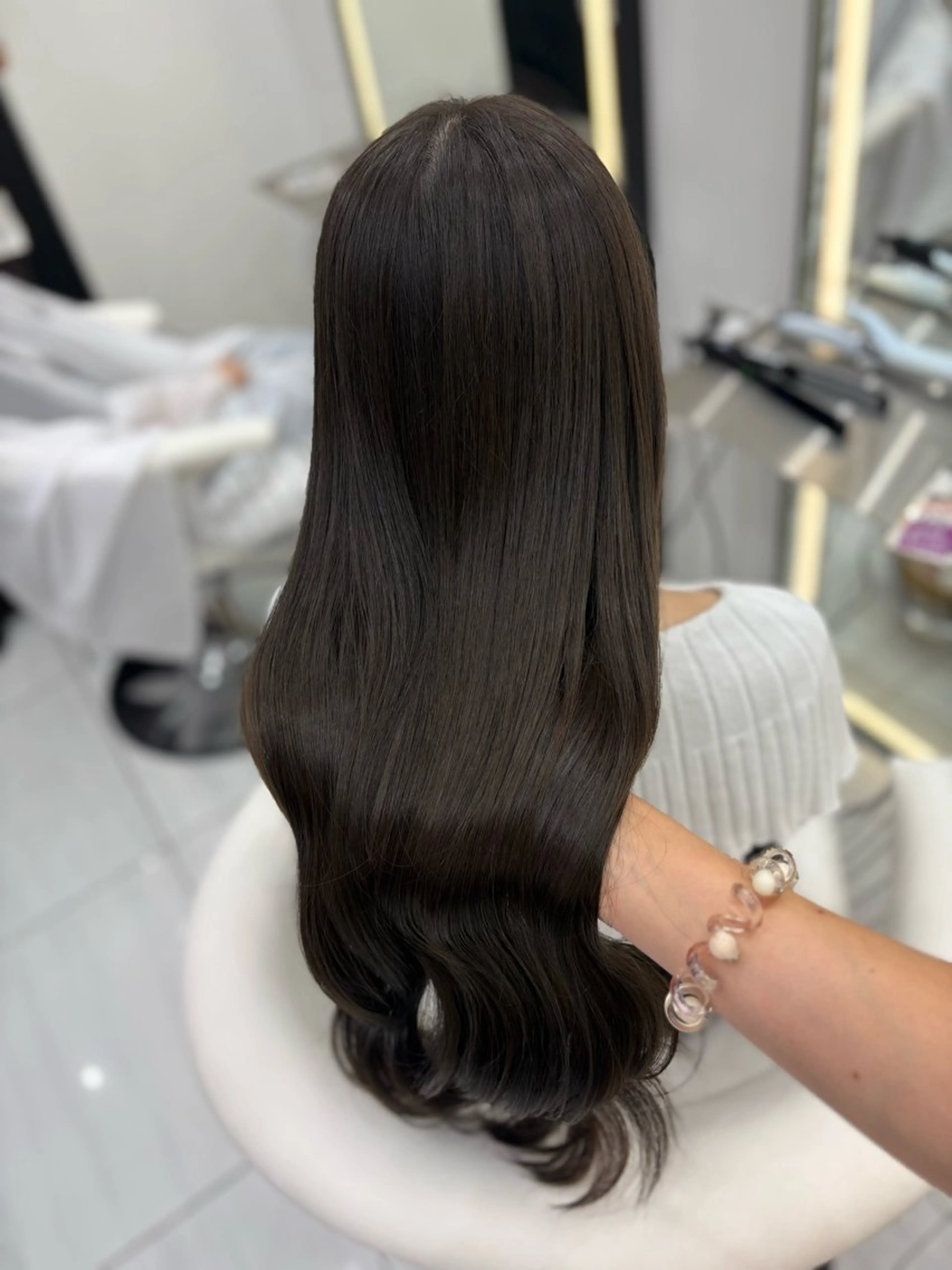 ロング カラー ヘアカラー トリートメント 新宿/韓国ヘア 中明度カラー/かやのヘアスタイル