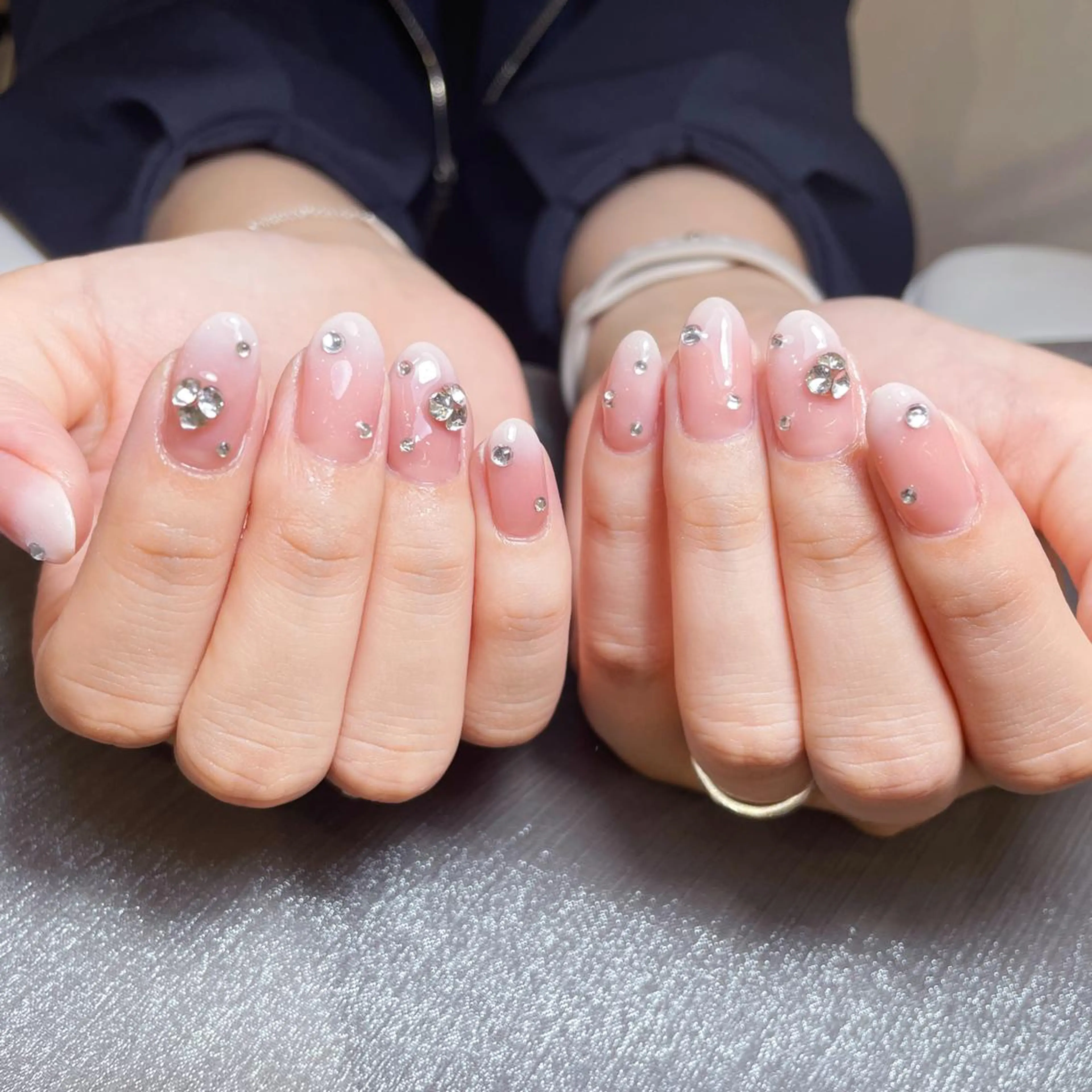 ネイル アートネイル オーロラネイル ガーリー キラキラネイル 韓国ネイル DIANMOND NAIL🌸のネイルデザイン