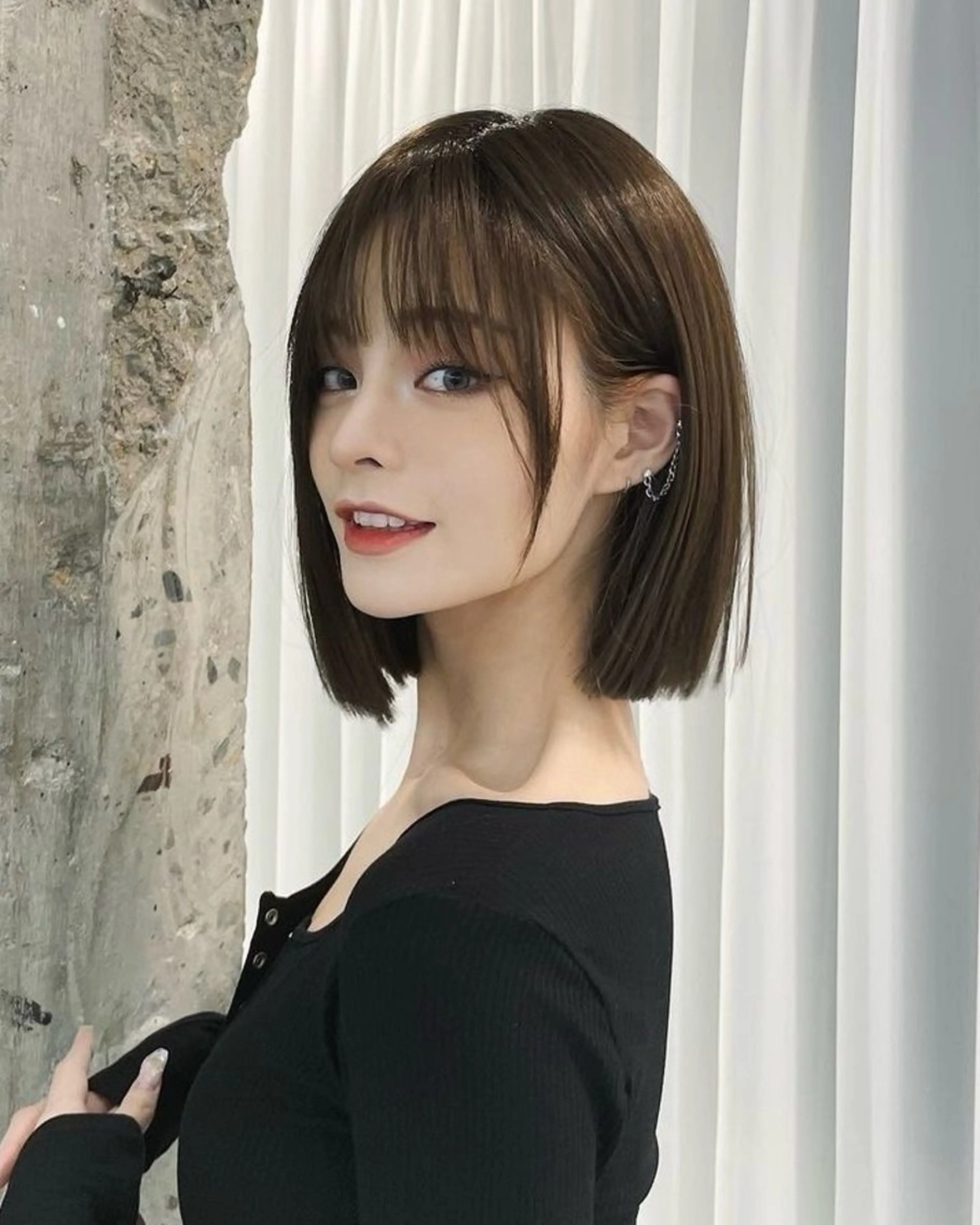 ショート カラー ヘアアレンジ カット ヘアカラー トリートメント ヘッドスパ ヘアセット ‎🤍韓国ボブ/ 縮毛矯正🪽‪ひかりのヘアスタイル