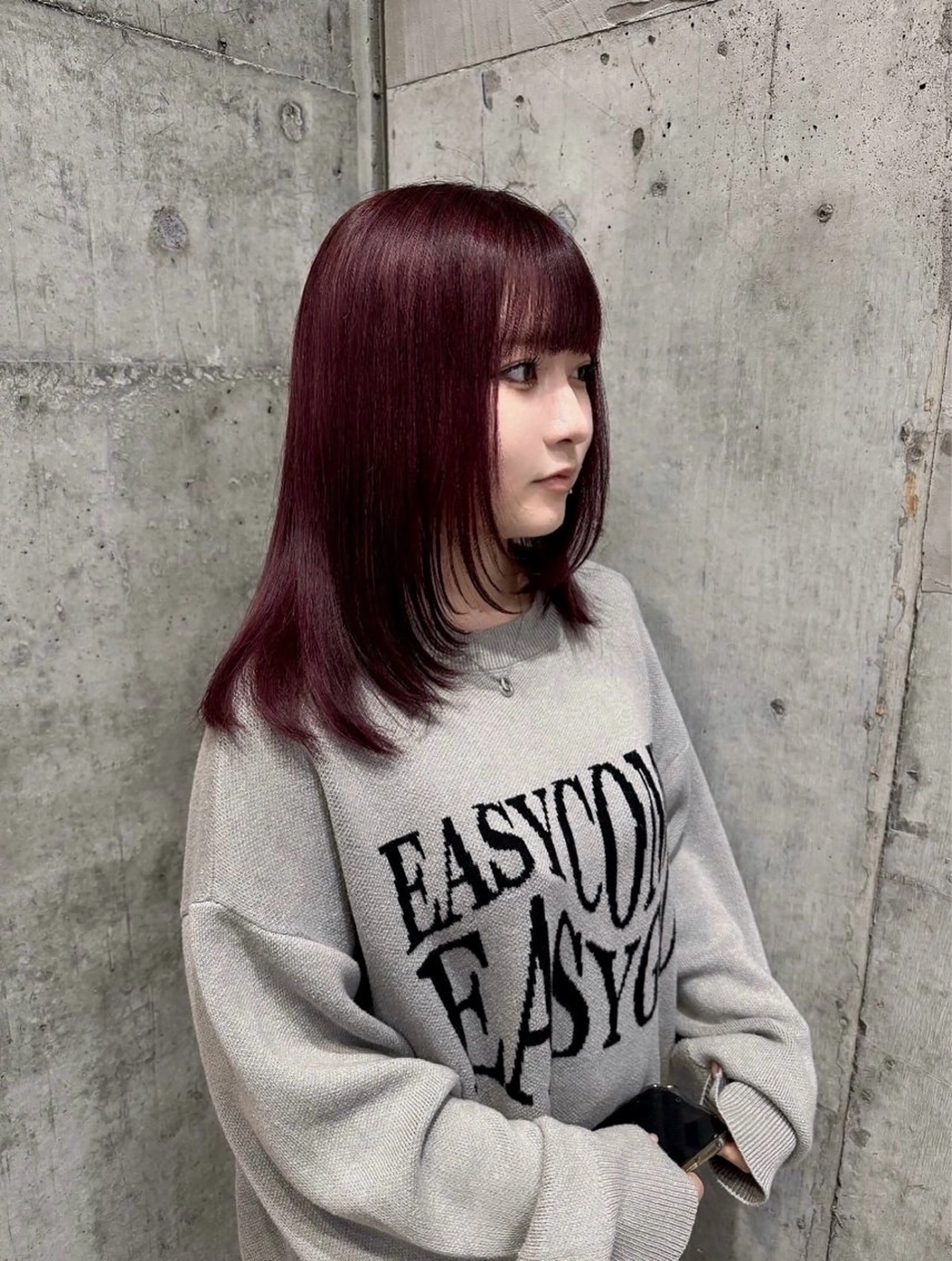 ミディアム カラー ヘアアレンジ mina 🐈‍⬛ ラフな似合わせヘアのヘアスタイル