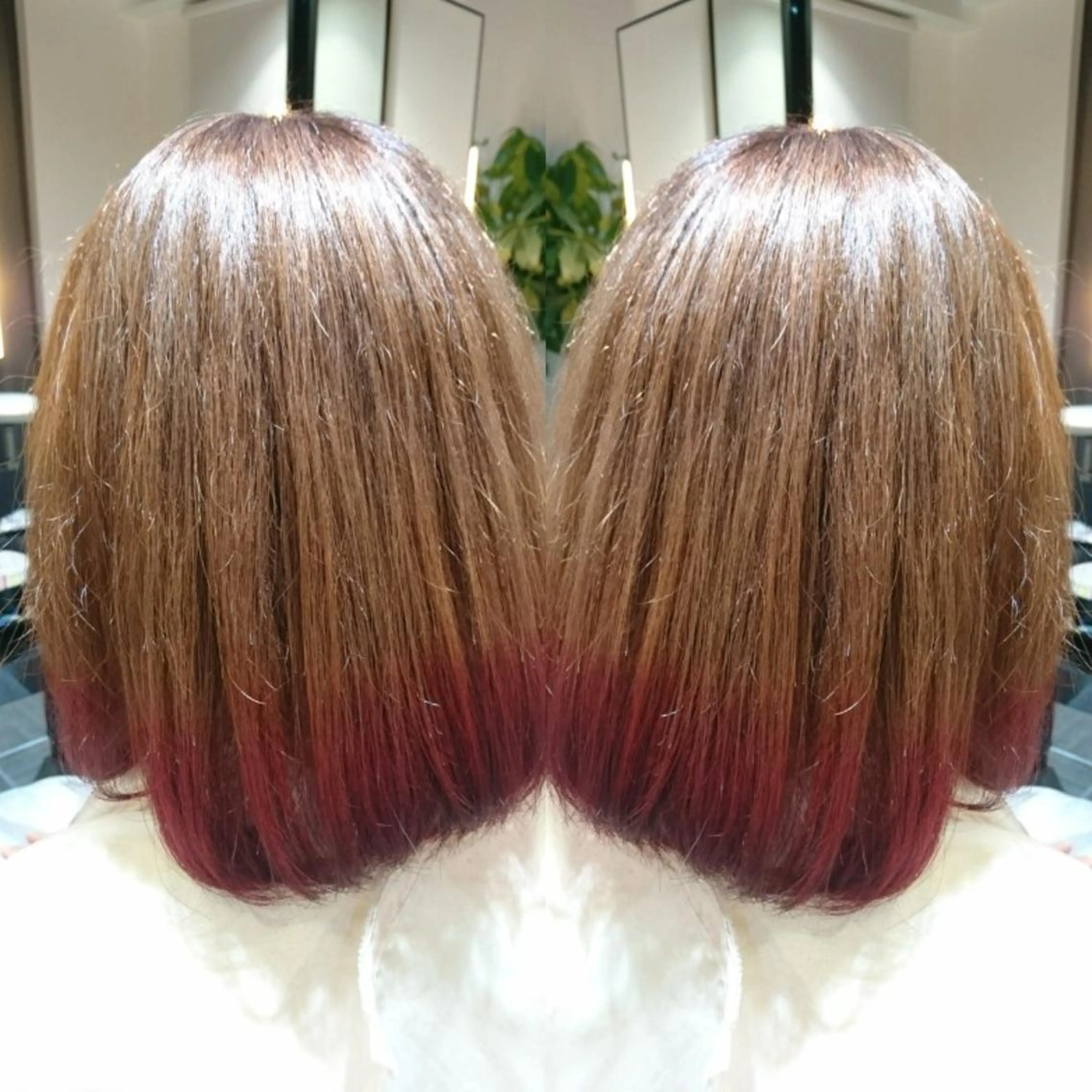 ミディアム カラー ブリーチ グラデーションカラー 永島 さとみのマツエク・マツパデザイン