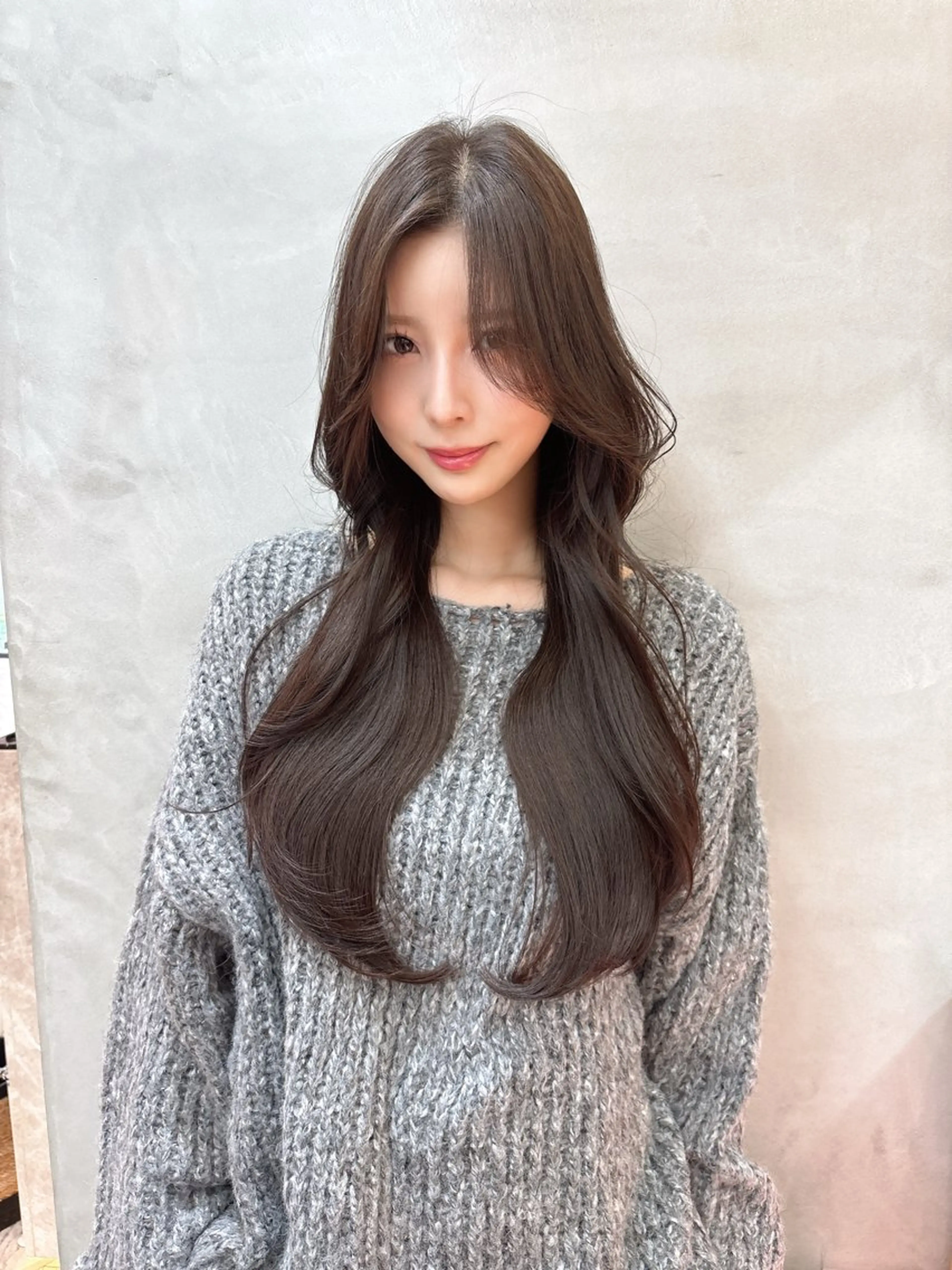 ロング カット ヘアカラー トリートメント ♥韓国レイヤー/似合 わせ骨格診断/顔周りのヘアスタイル