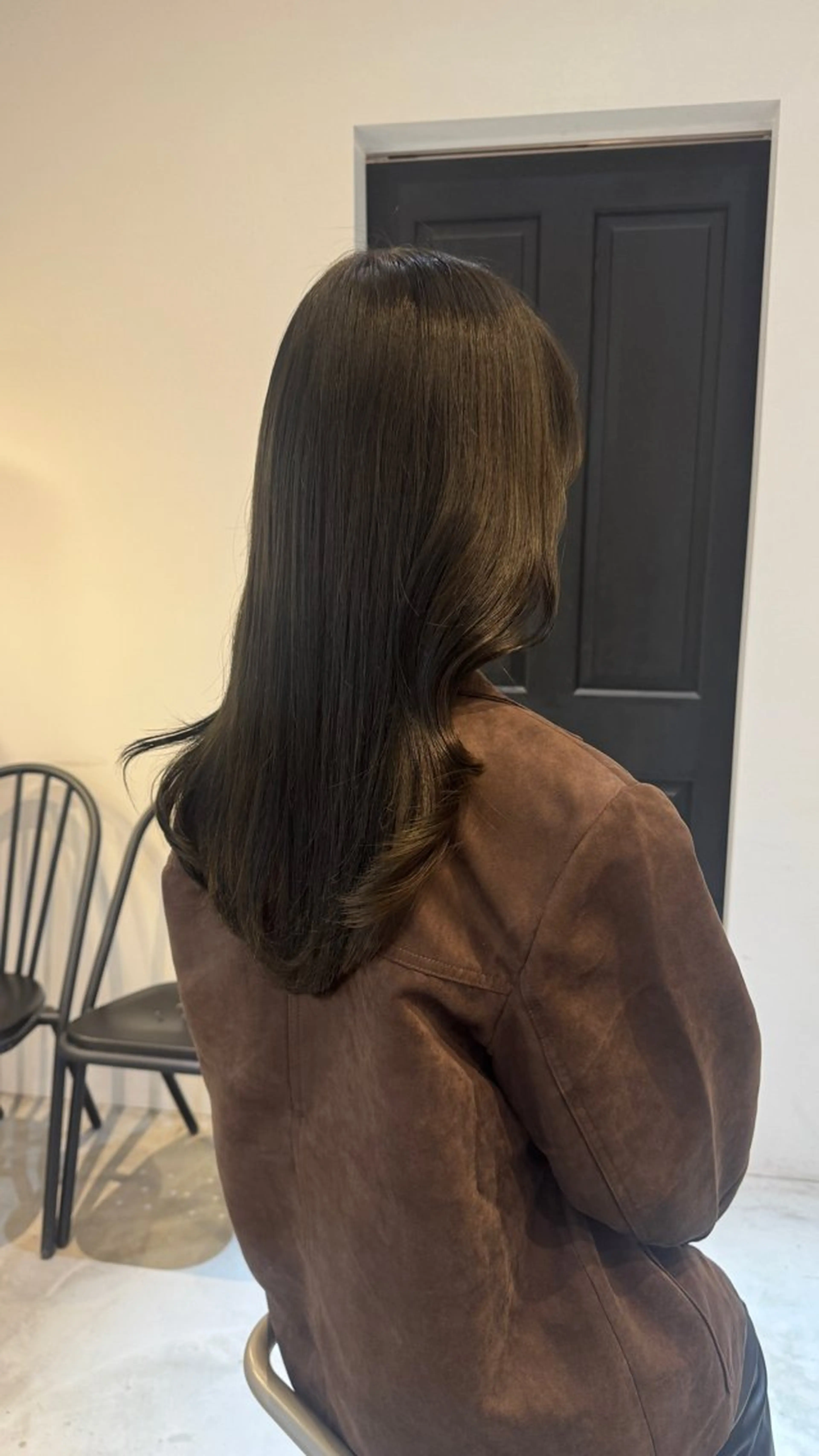 セミロング カラー グレージュ オリーブグレージュ オリーブグレー ヘアカラー 華奈/オリーブ/ ベージュ/抜け感🥣のヘアスタイル