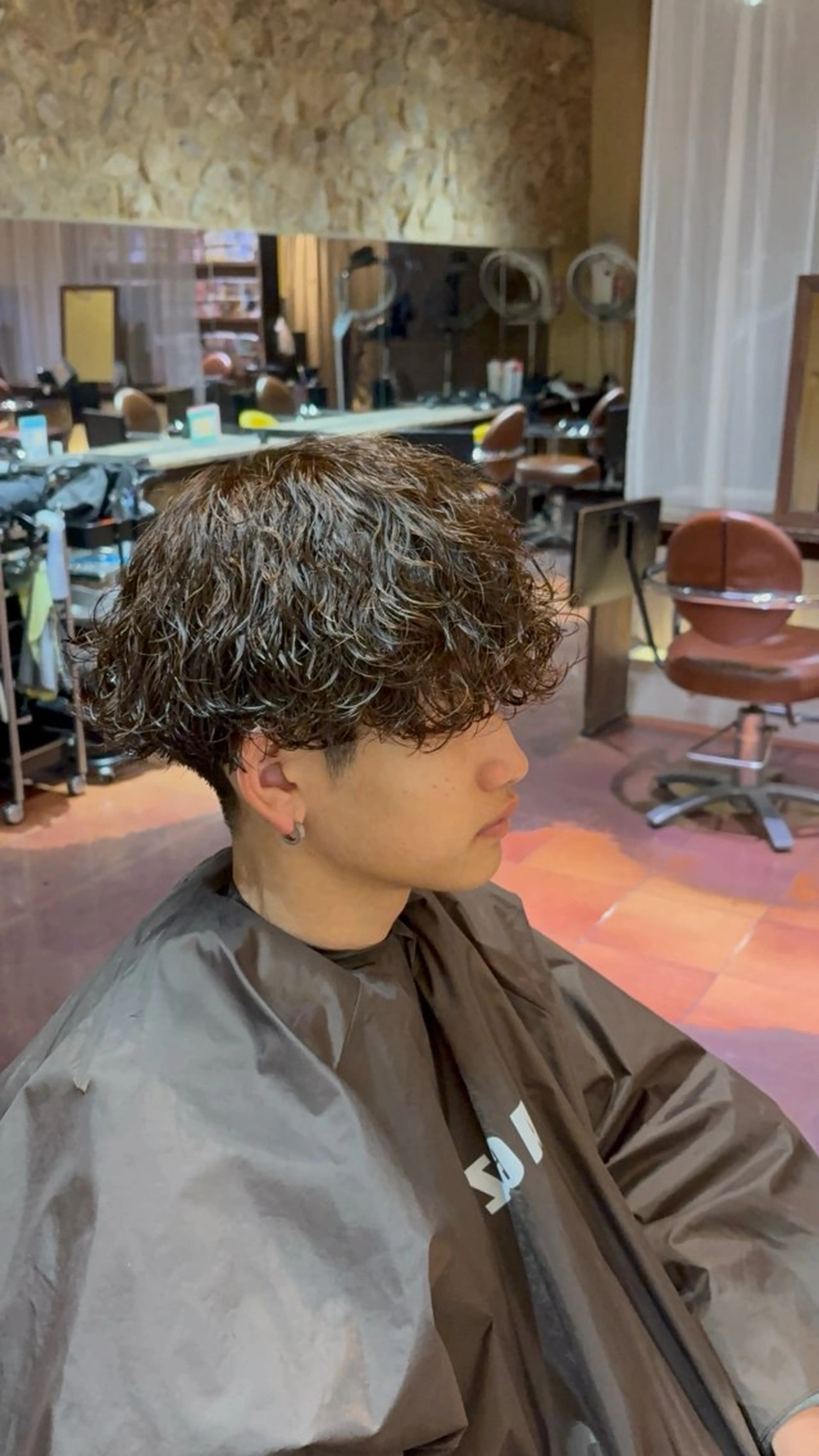 パーマ メンズ 波巻きパーマ カット パーマ bagzy八幡店所属・都竹 由里子のヘアスタイル