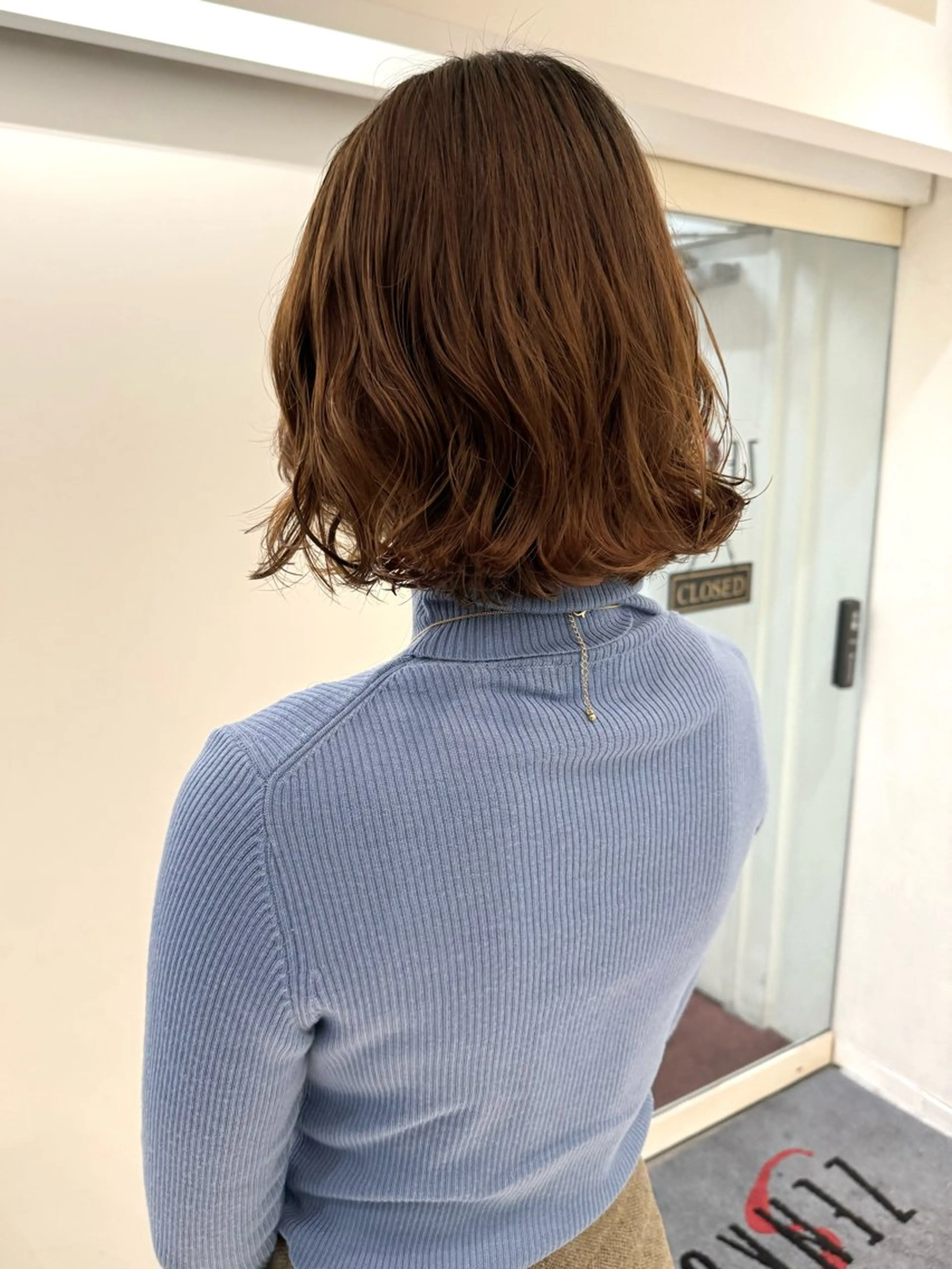 ミディアム パーマ ミディアムパーマ ボブ カット パーマ トリートメント ZENKO表参道店所属・デジタルパーマ 🌀ボブ　萩原　龍のヘアスタイル