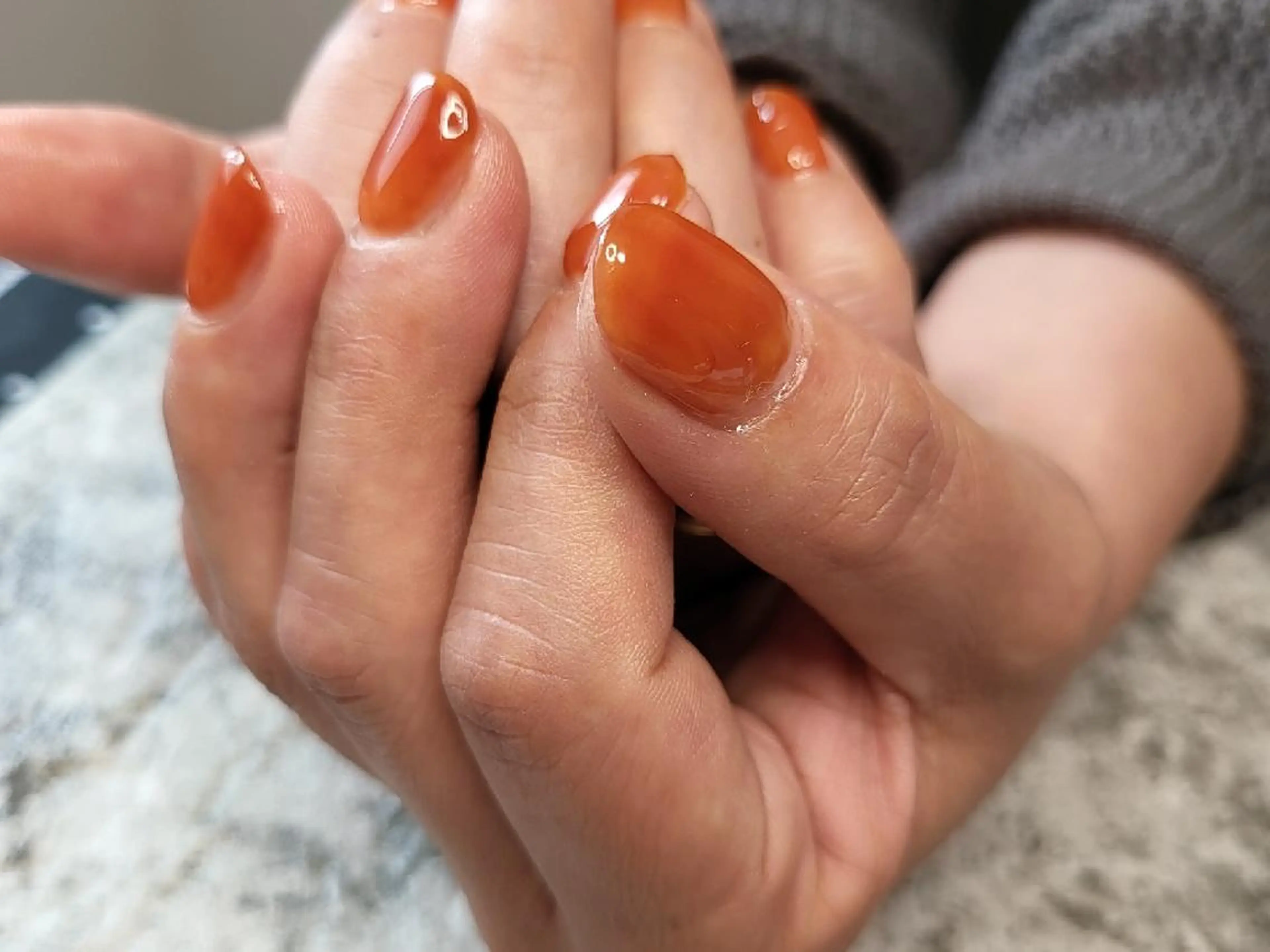 ネイル オレンジ ハンドネイル 矢野 美希のネイルデザイン