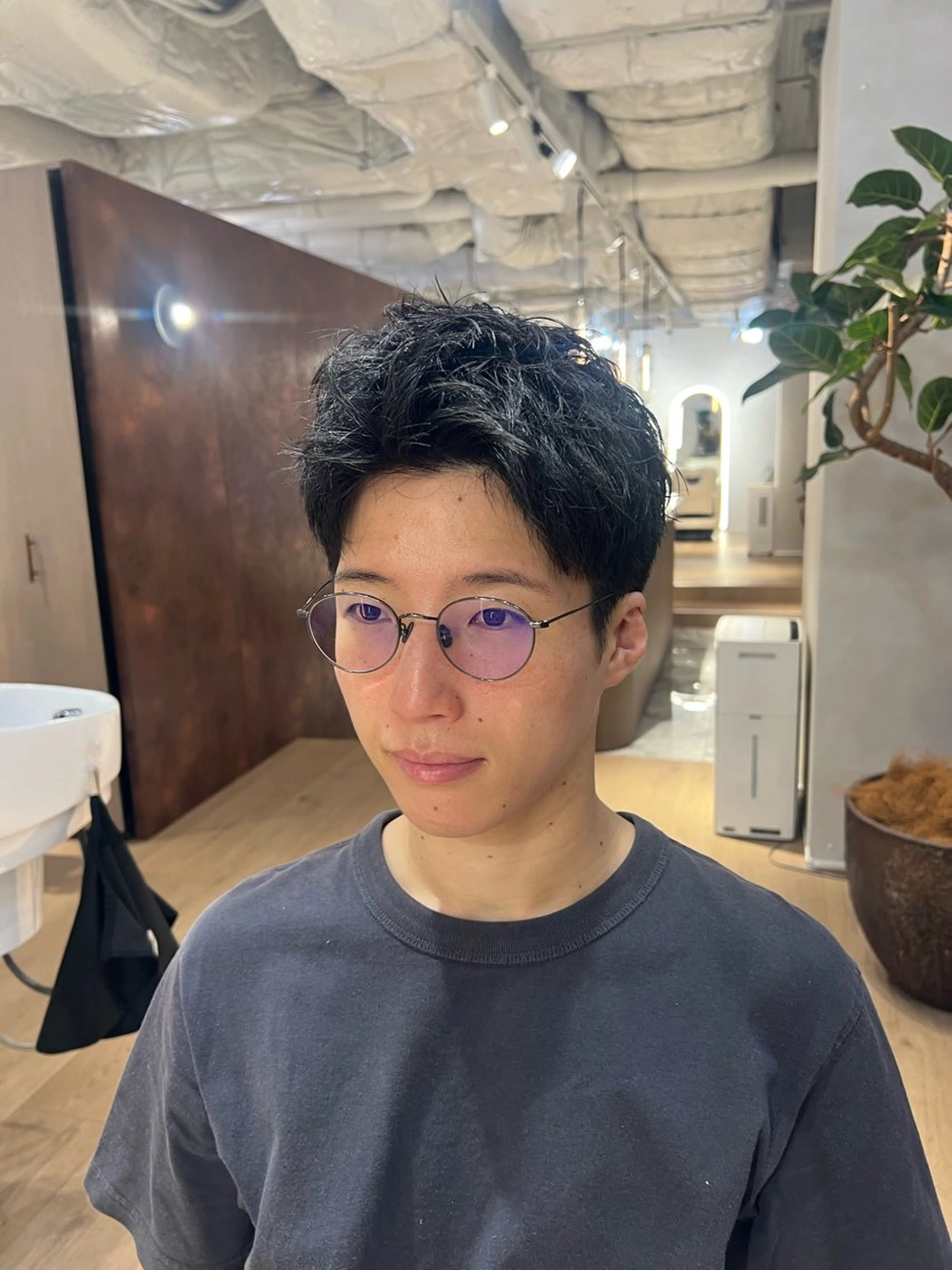 ショート パーマ メンズ unopulir Vamos店所属・梅田茶屋町メンズ 専門美容師 山元一平のヘアスタイル