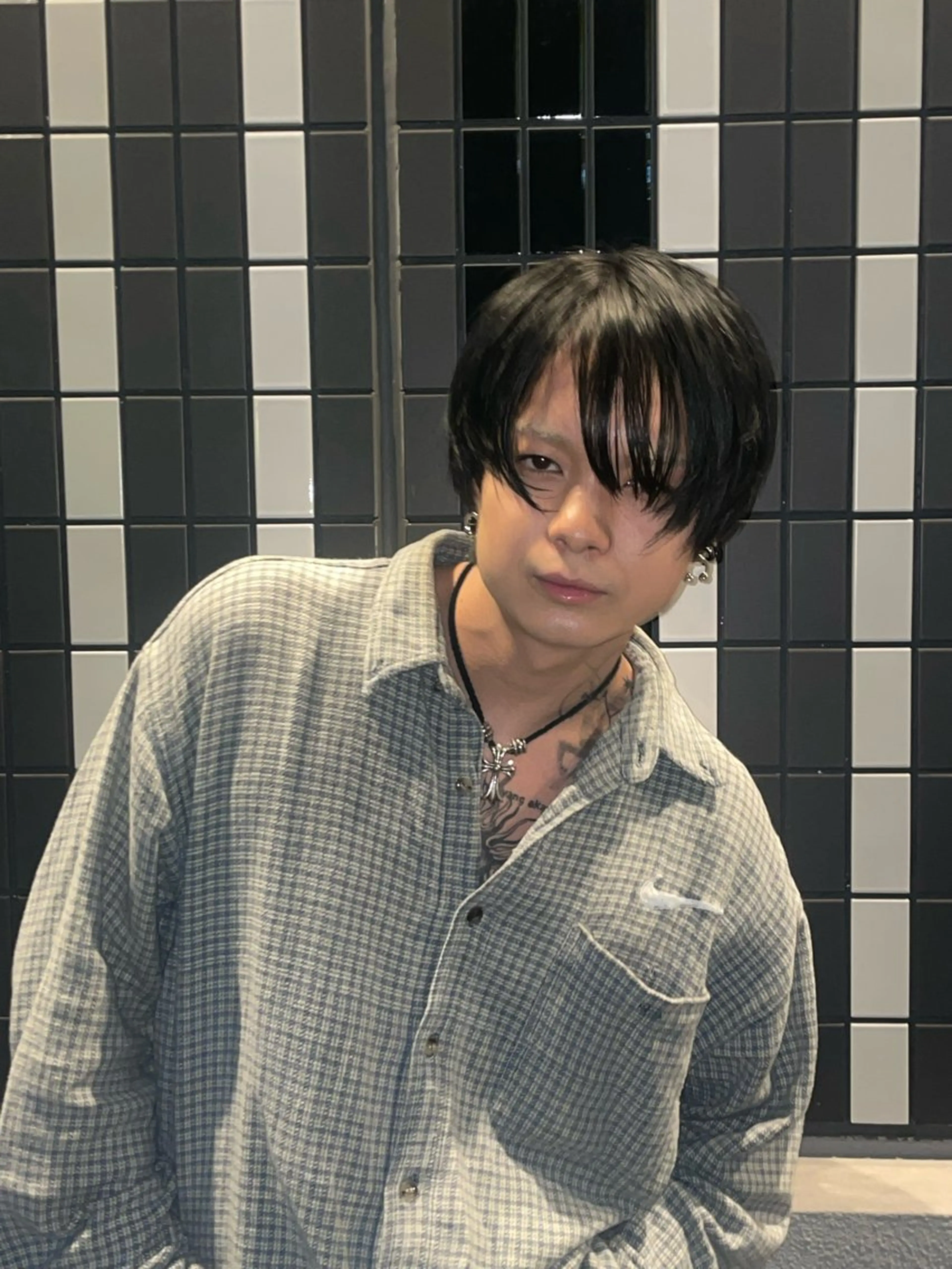 ショート カラー メンズ ハイトーン特化/渋谷 ⚡️コースケ⚡️のヘアスタイル