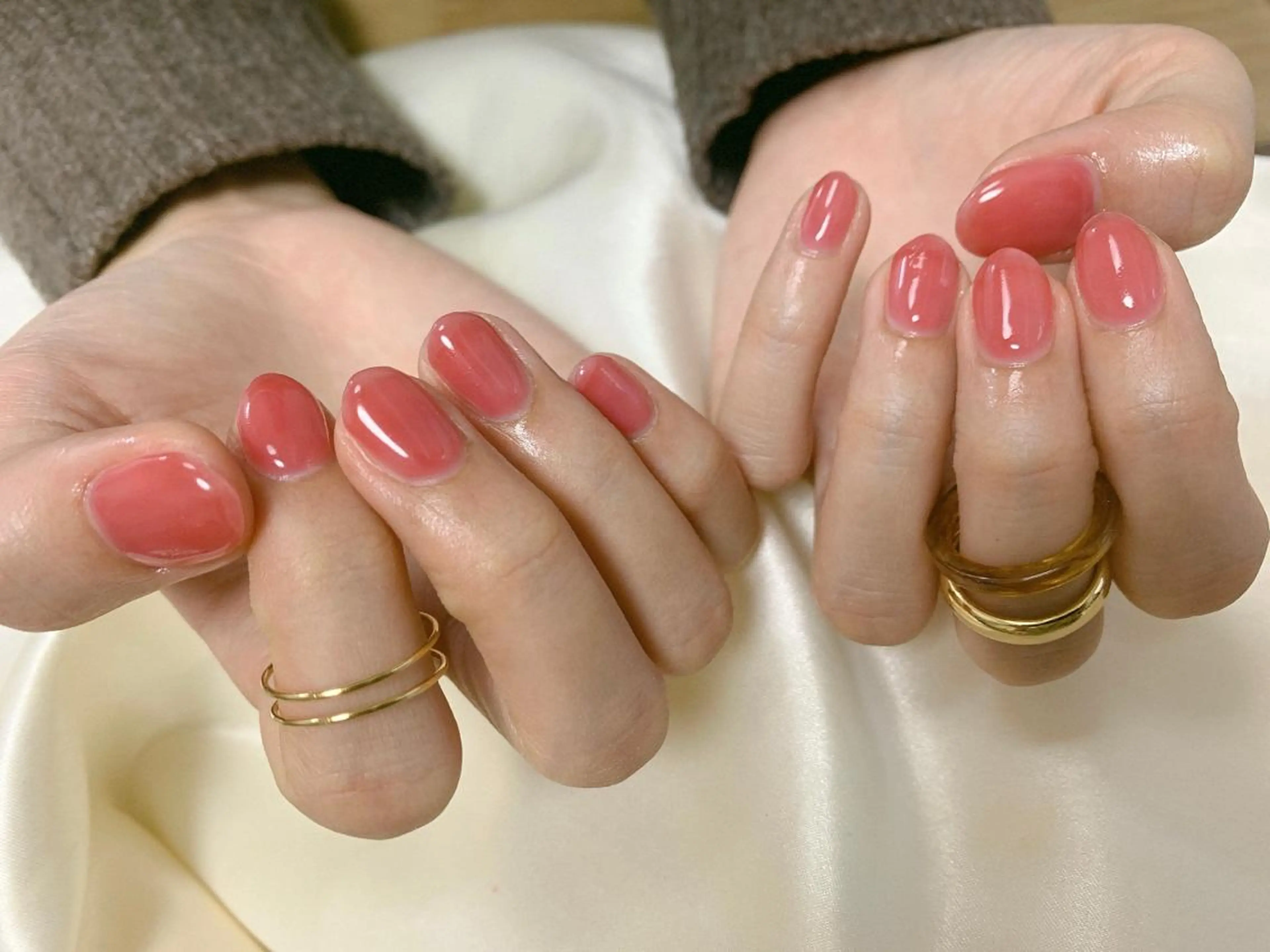 ネイル ワンカラーネイル ハンドネイル Mogu nail 二子玉川のネイルデザイン