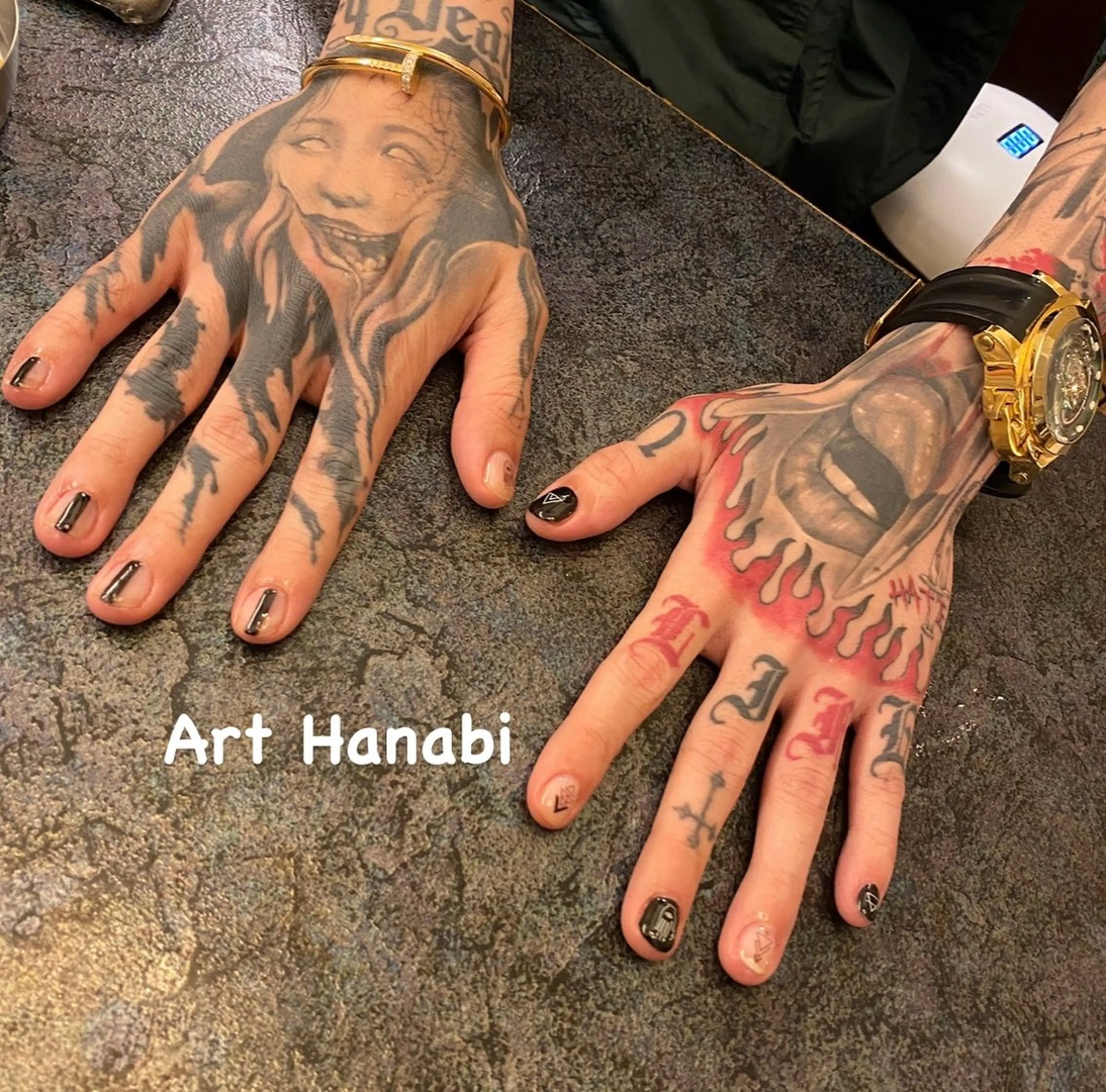 ネイル アートネイル メンズネイル ワンカラーネイル ハンドネイル ハンドケア Art Hanabi所属・Art Hanabi ミリのネイルデザイン