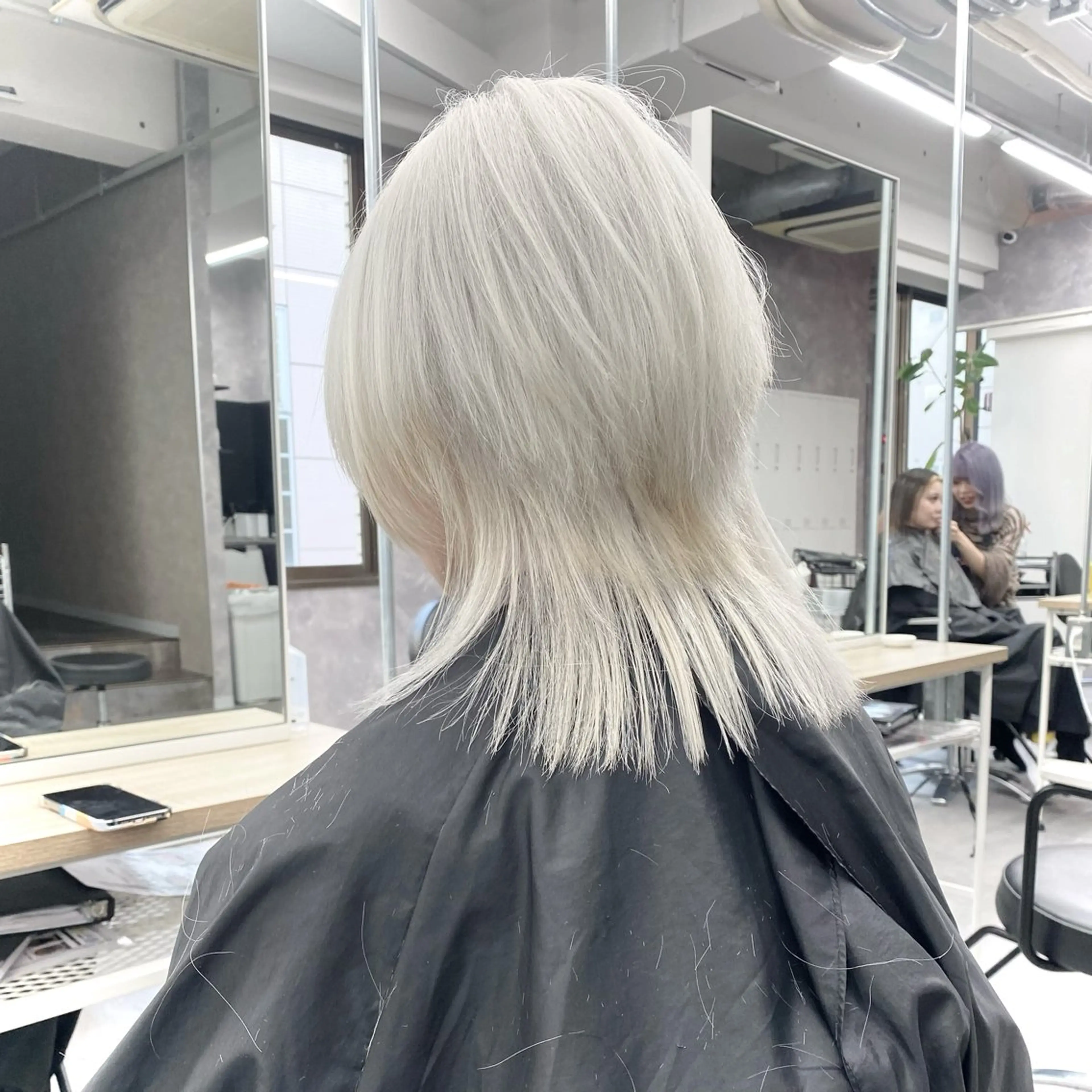 ミディアム 🩶 ピンクカラー/ ブロンド🩶くるみのヘアスタイル