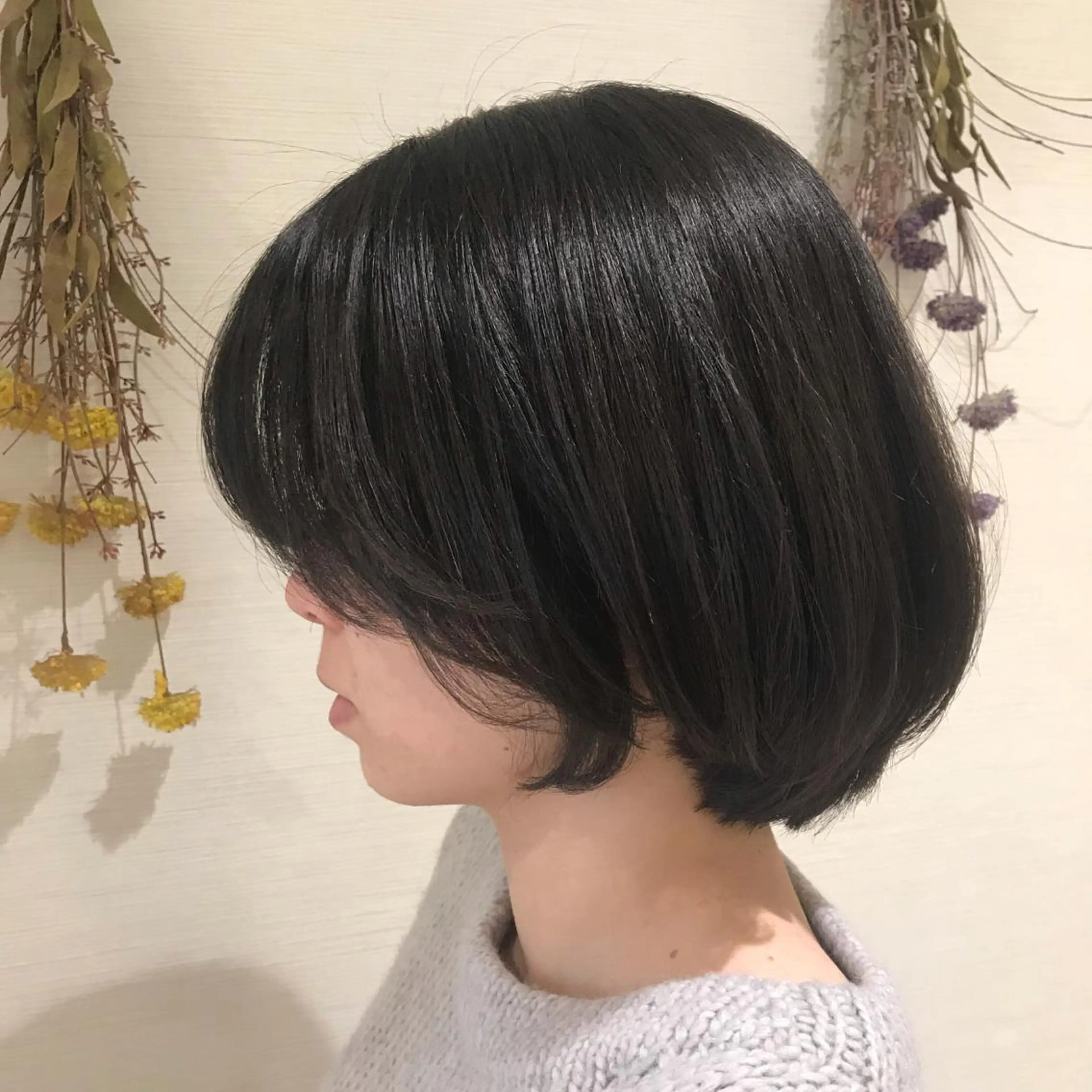 ミディアム カット パーマ 縮毛矯正 福島成美/髪質改善 縮毛矯正/カラーのヘアスタイル