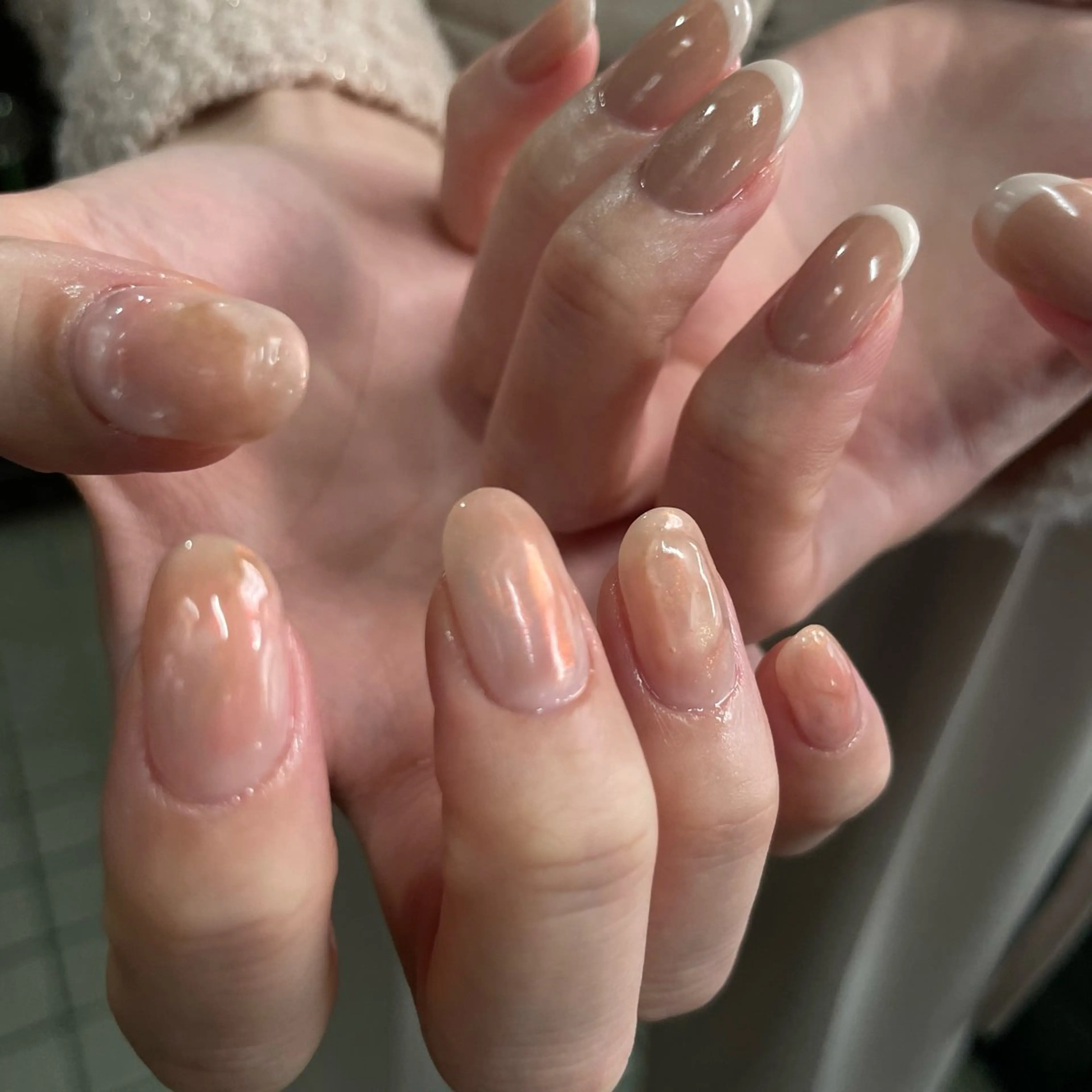 ネイル フレンチネイル ニュアンスネイル KI AYのネイルデザイン