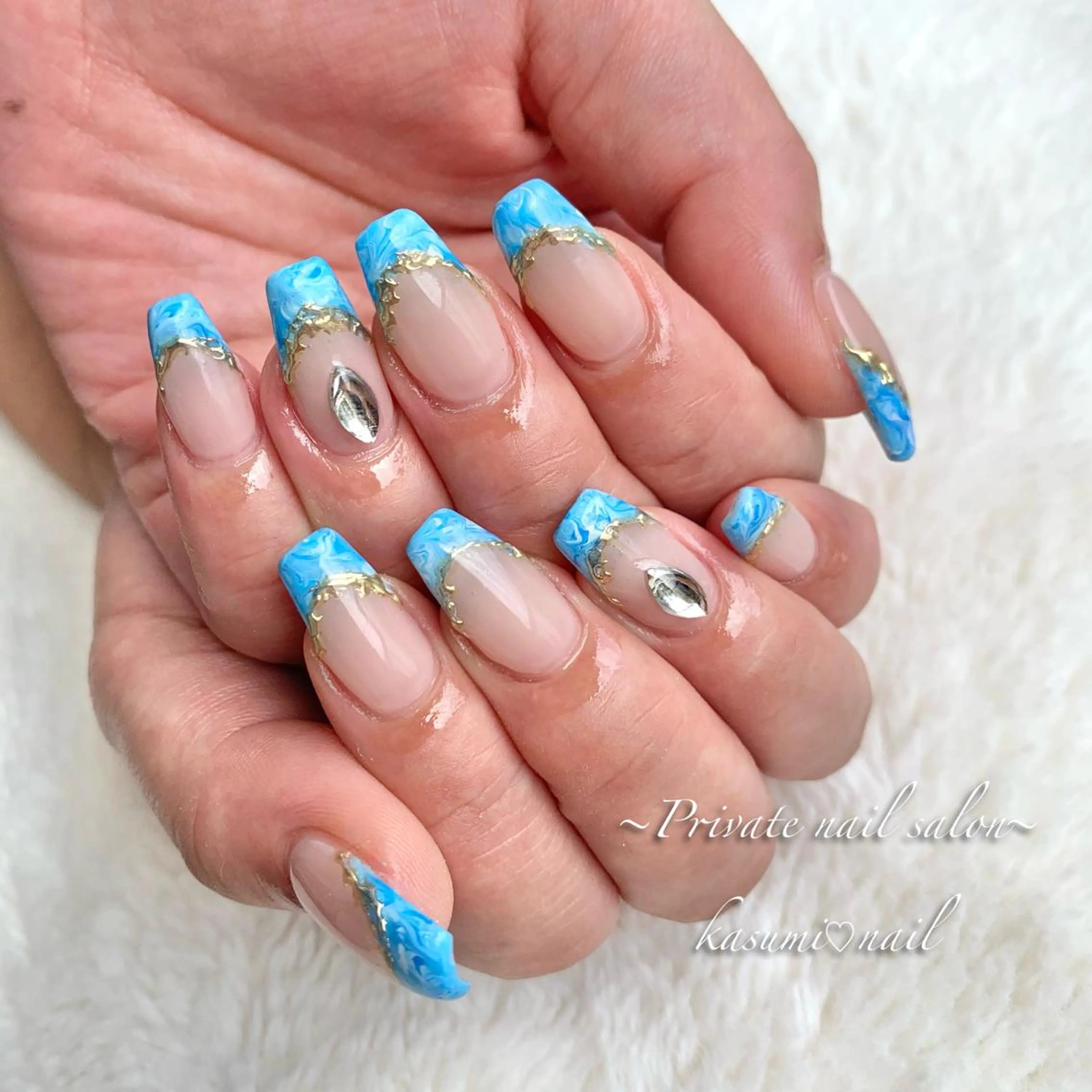 ネイル アートネイル ラメ(グリッター) マグネットネイル ミラーネイル 持ち込み KASUMI♡ Nailのネイルデザイン