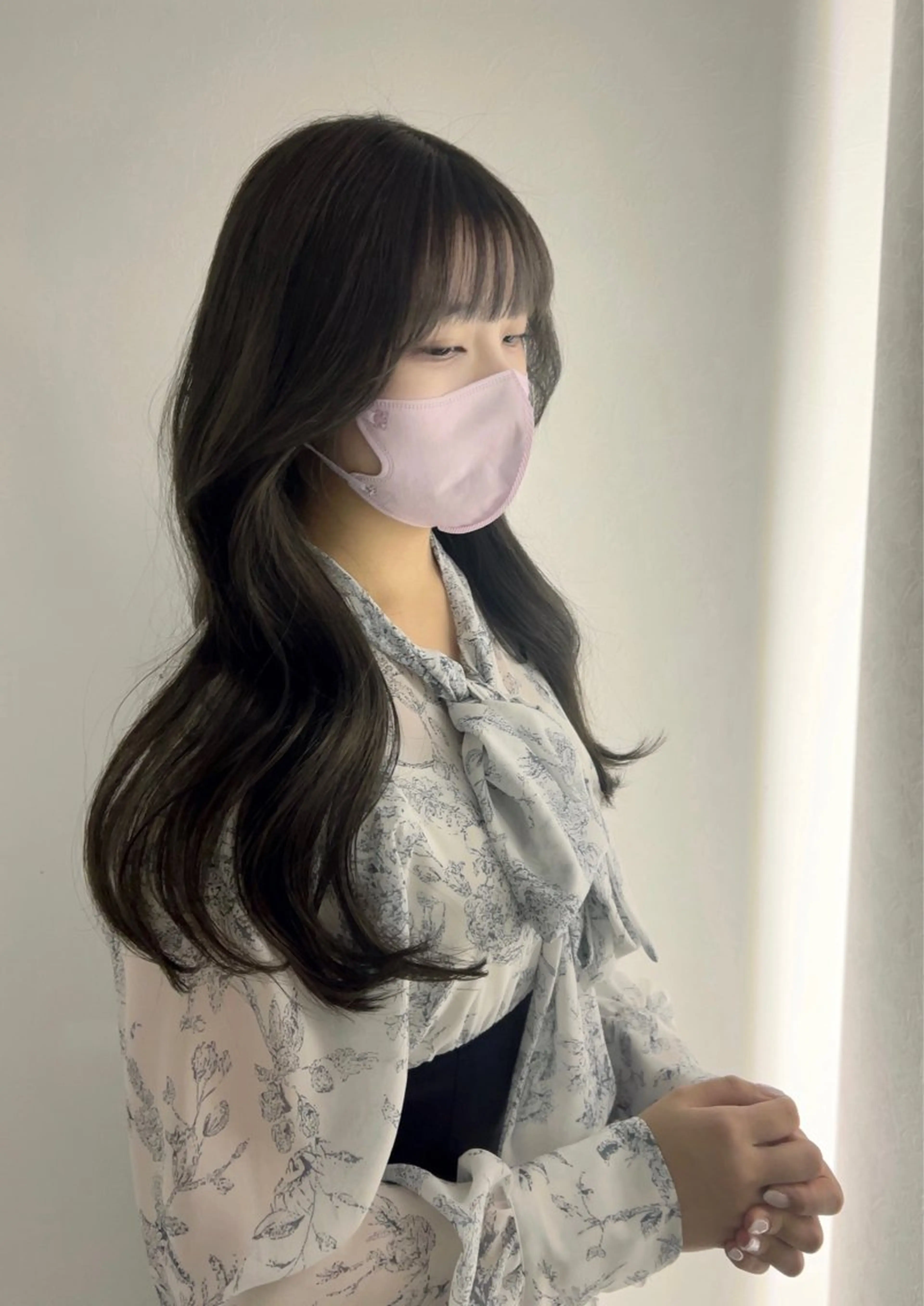 セミロング ヘアカラー トリートメント 韓国ヘア🩶侑矢 艶髪透明感/福岡のヘアスタイル