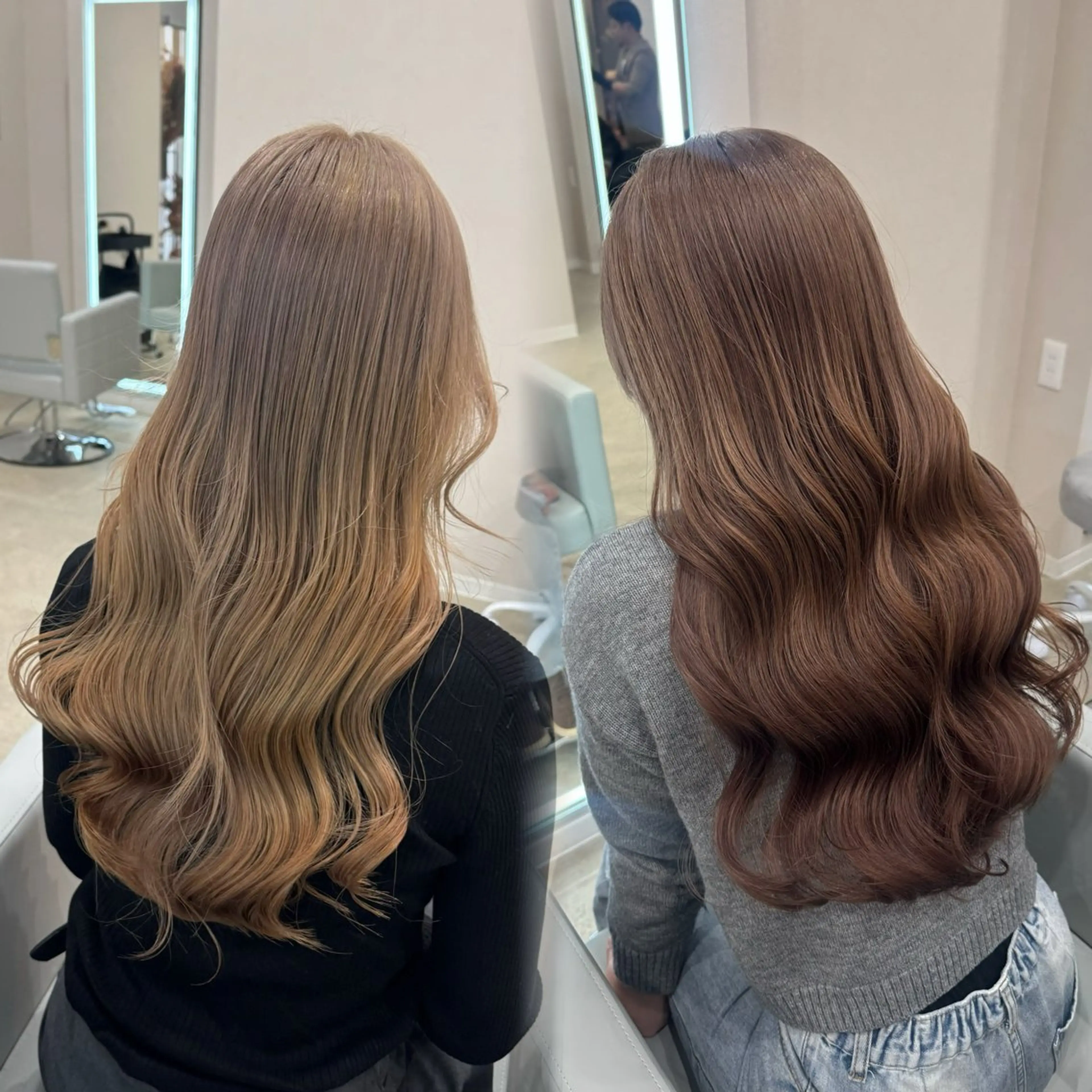 ロング カラー バレイヤージュ ミストバング ブリーチ 透明感カラー ダブルカラー ヘアカラー 🫧La Mimi YUI🫧のヘアスタイル