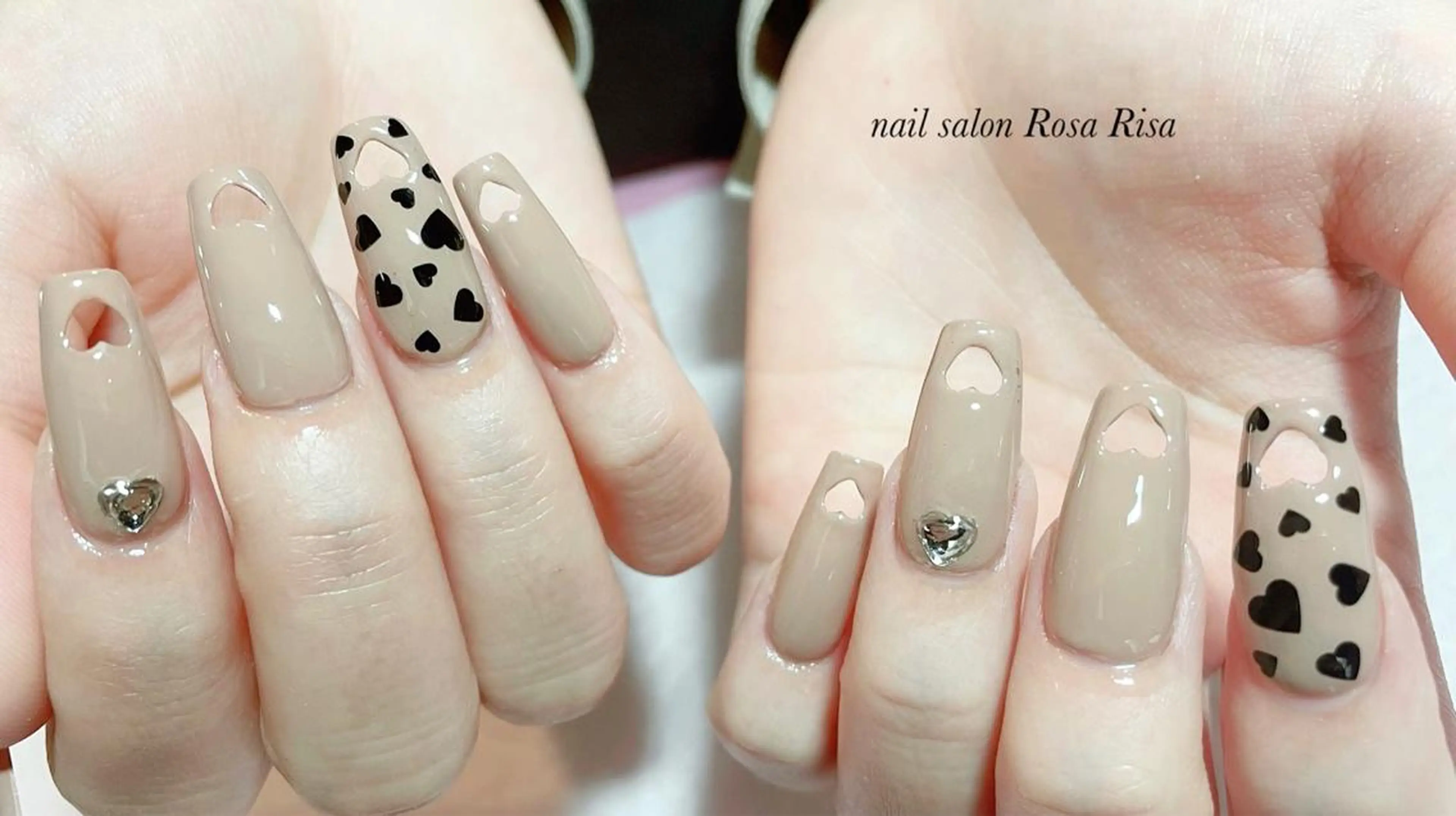 ロング アイブロウ ハンドネイル ネイルスタジオ シェイクユアハンズのネイルデザイン