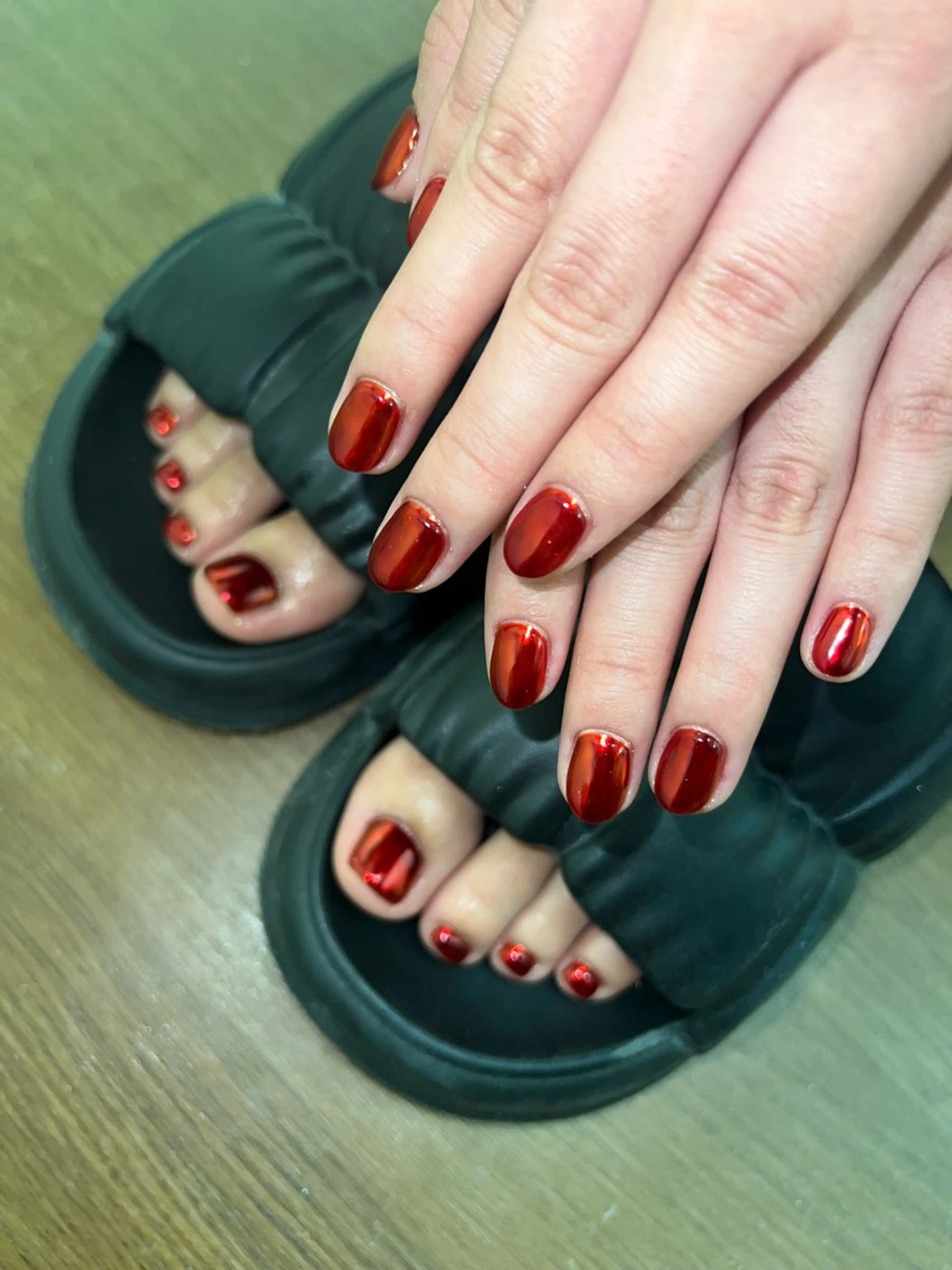 ネイル フットネイル ワンカラーネイル 🌺新小岩VILL Asa.のネイルデザイン