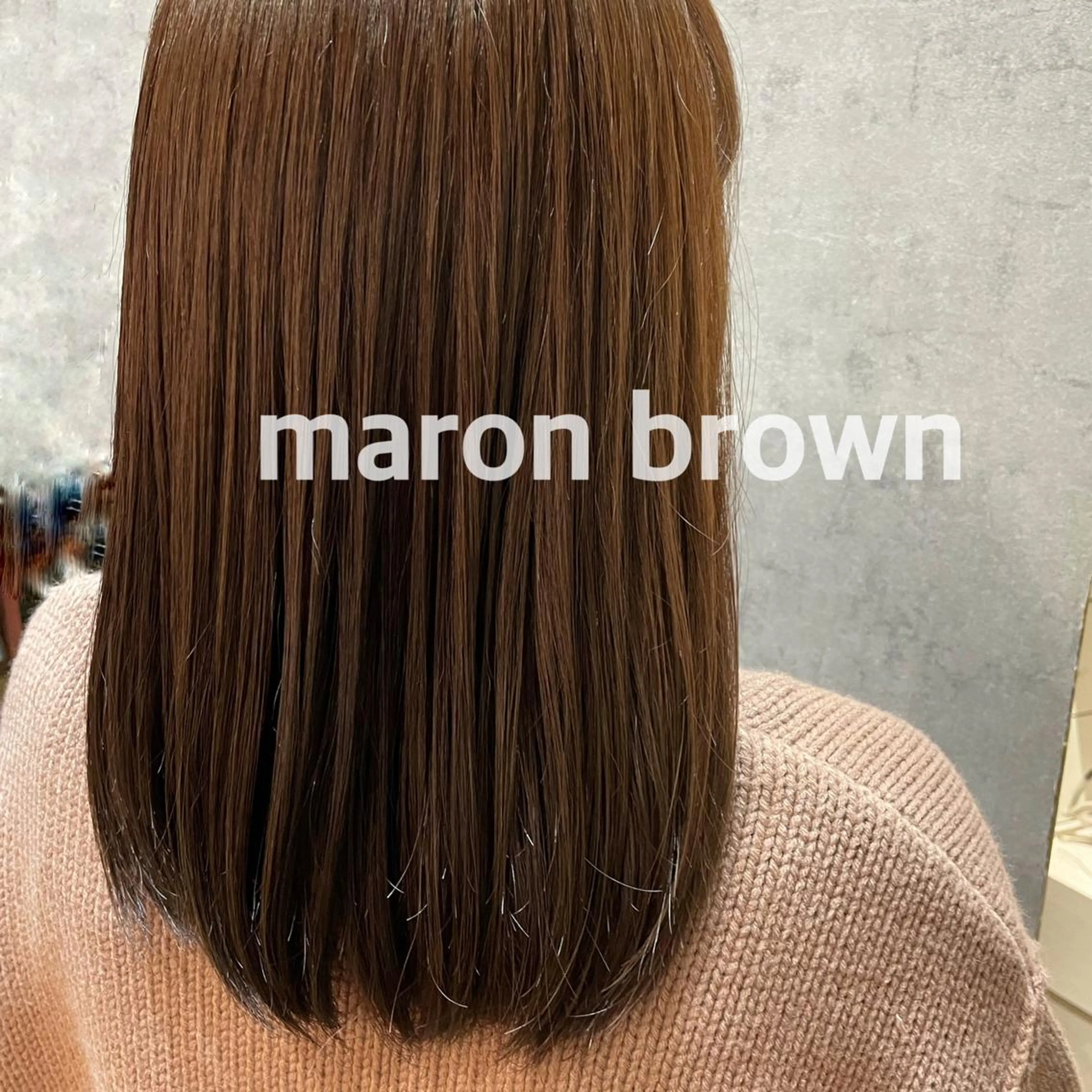 セミロング カラー ヘアカラー いいの ひかりのヘアスタイル