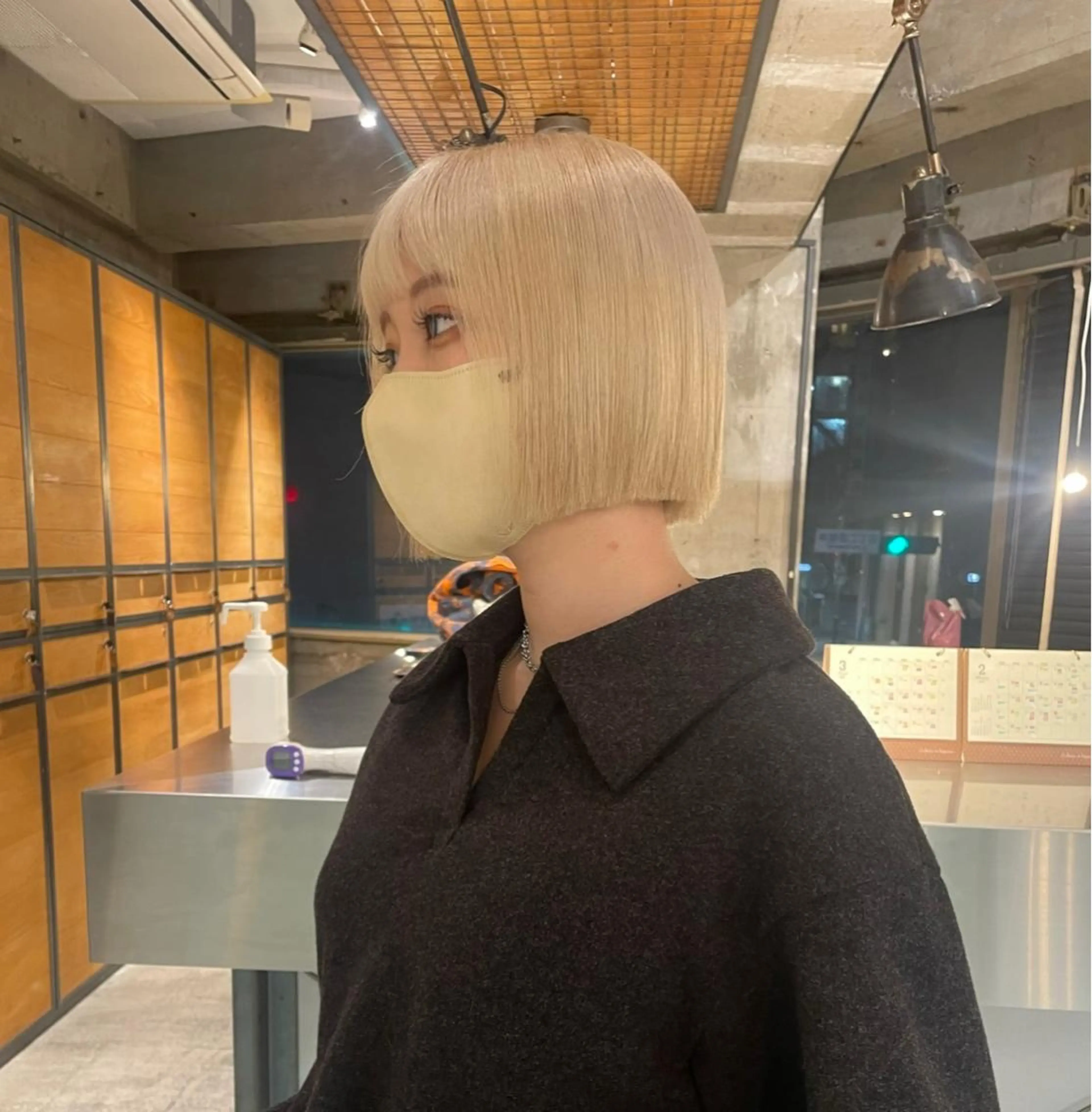 ミディアム カラー ブロンド ボブ ヘアカラー トリートメント ショートカット募集中 /NAGISAのヘアスタイル