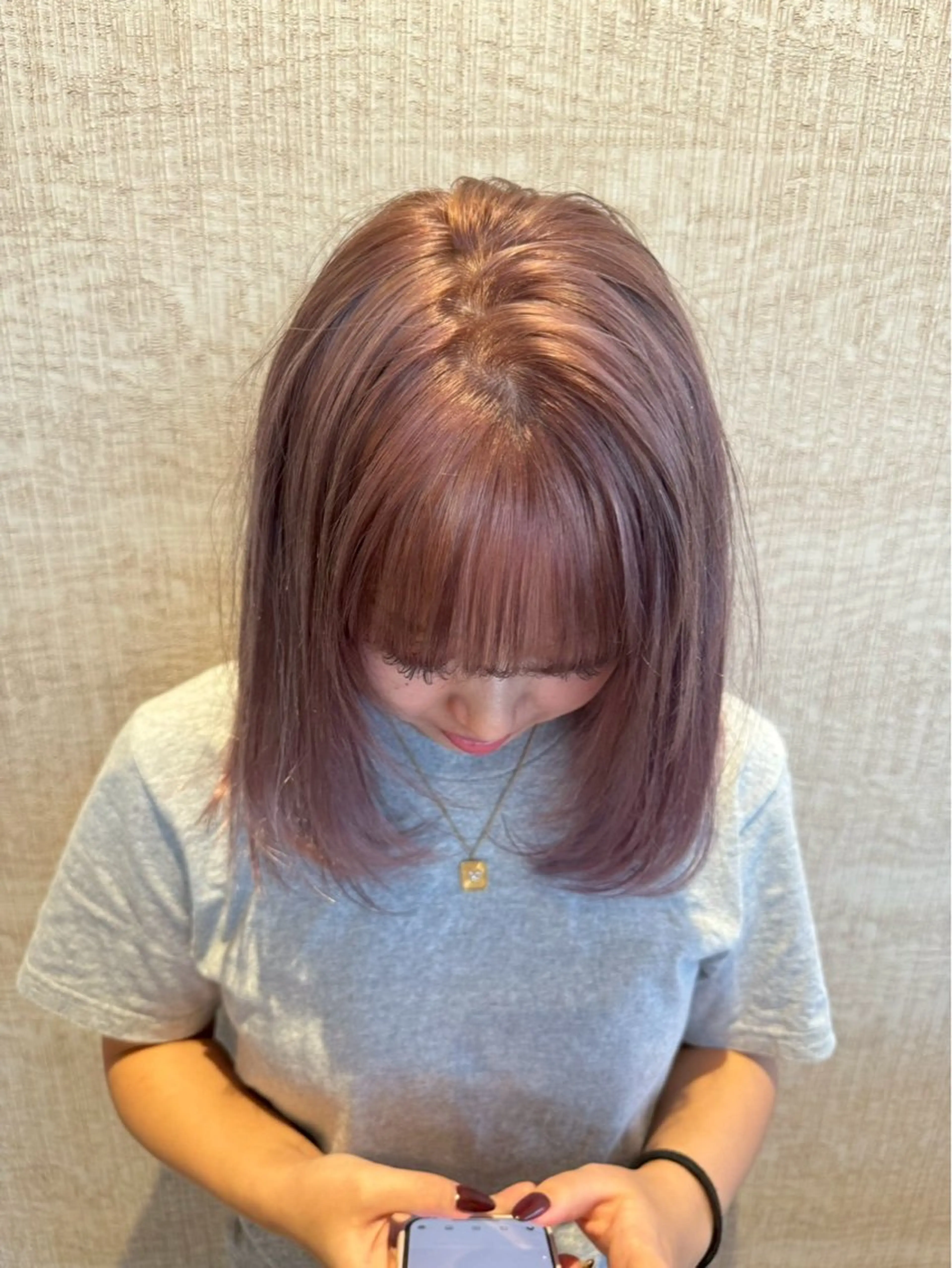 カラー 岩永 杏樹のヘアスタイル