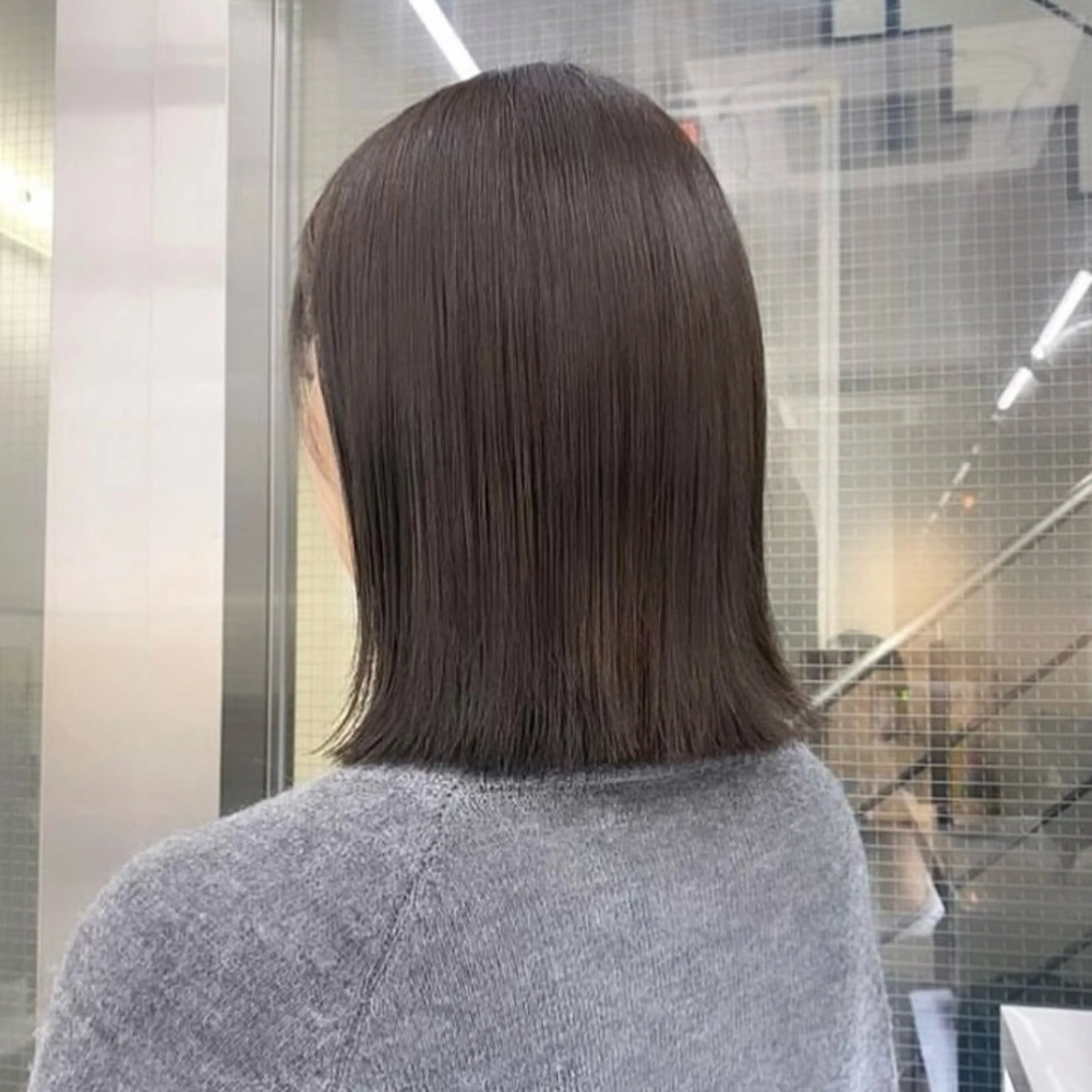 ミディアム カラー アッシュ ベージュカラー 黒髪 ブルーカラー ブルーブラック カット ヘアカラー トリートメント ヘッドスパ ヘアセット 透明感/韓国風 🤍moeka🤍のヘアスタイル