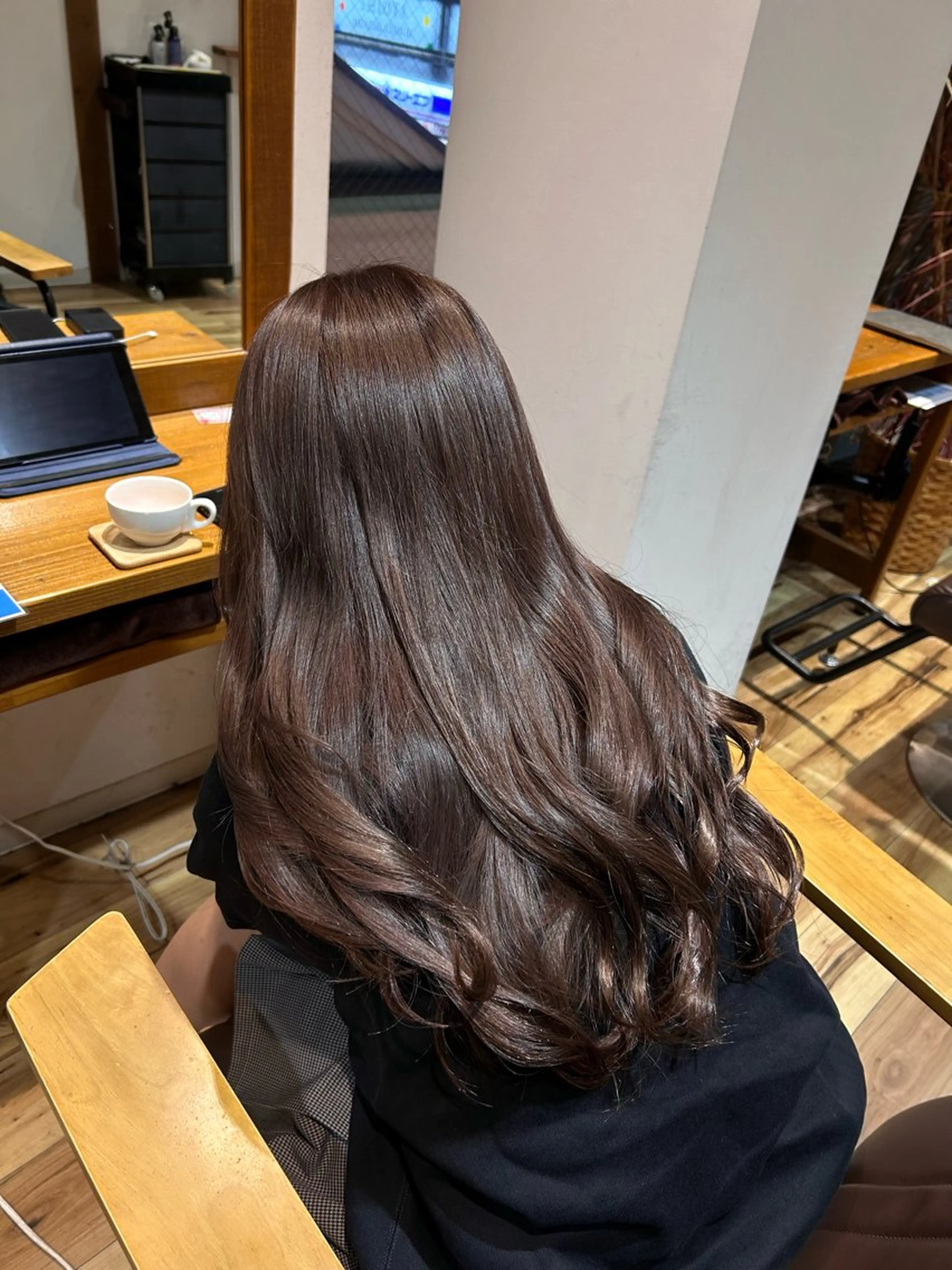 ロング トリートメント 🍒ケアカラー🍒 AKAね🤍のヘアスタイル