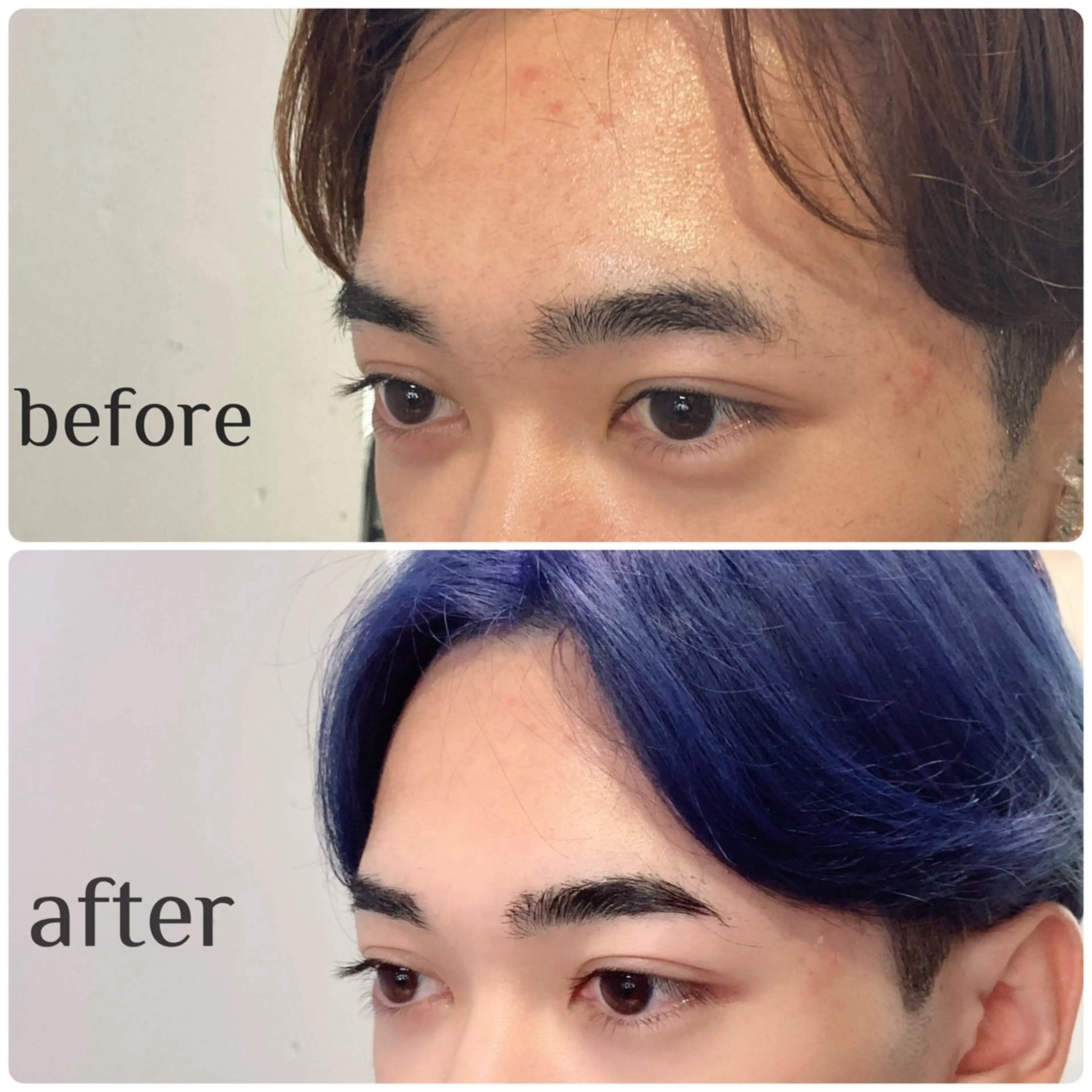 メンズ アイブロウ 学生（メンズ向け） メンズアイブロウ 眉毛ワックス脱毛 カット 新井 広樹のヘアスタイル