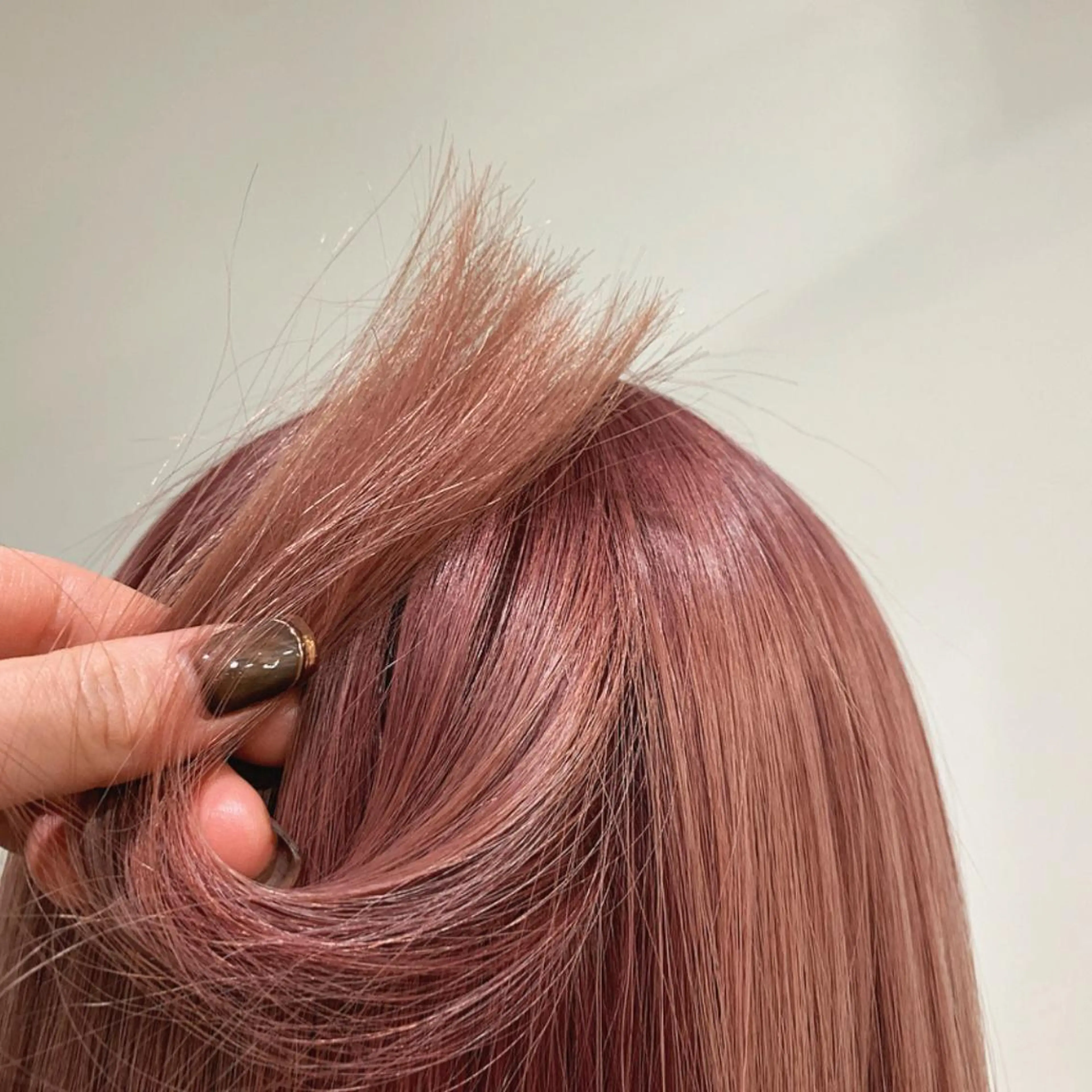 ミディアム カラー ピンクカラー ヘアカラー あべ ゆうかのヘアスタイル