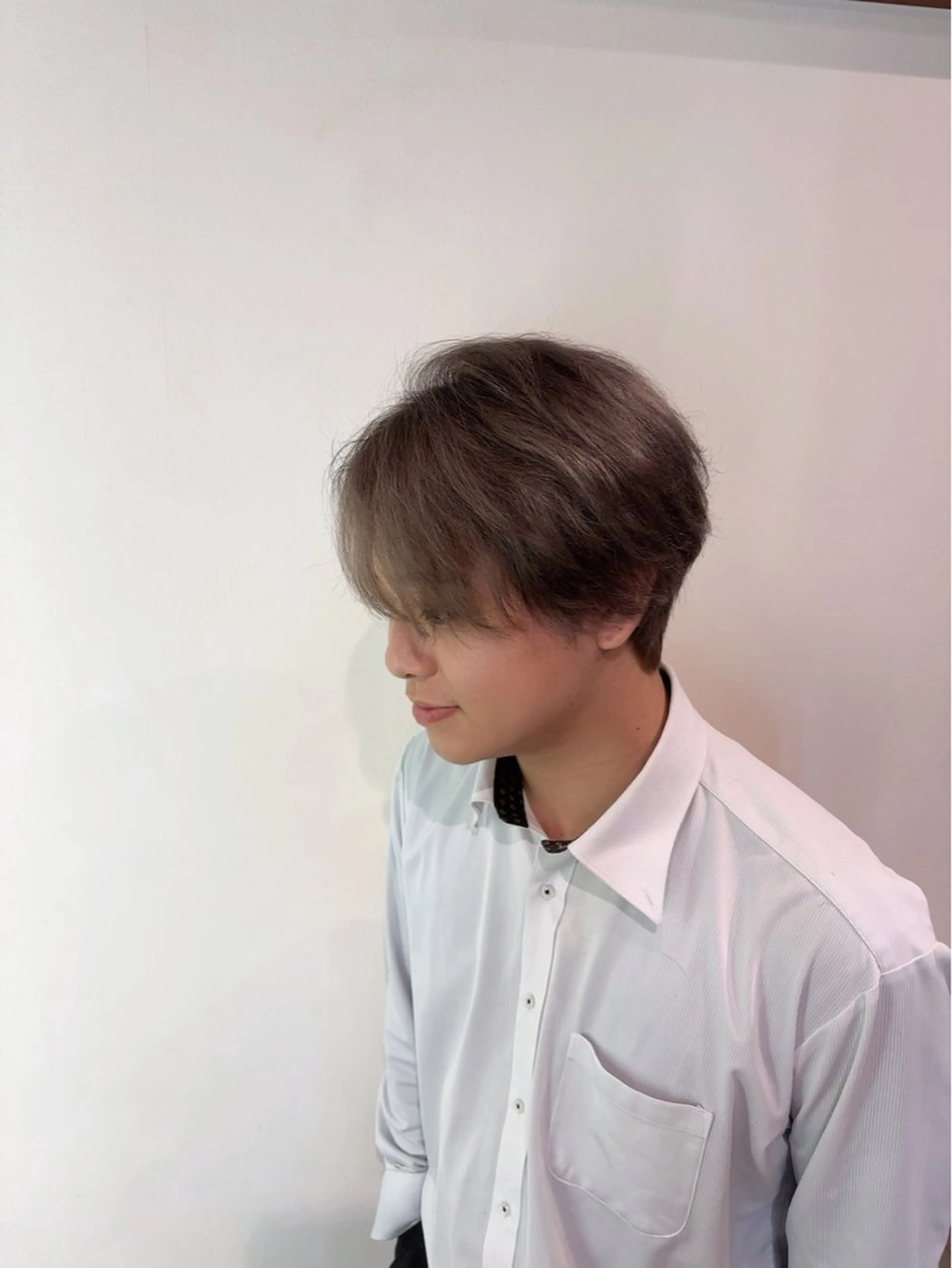 ショート カラー メンズ メンズブリーチ ベージュカラー ブリーチ ミルクティーベージュ カット add-Lamp hair所属・シュリ /岐阜のヘアスタイル