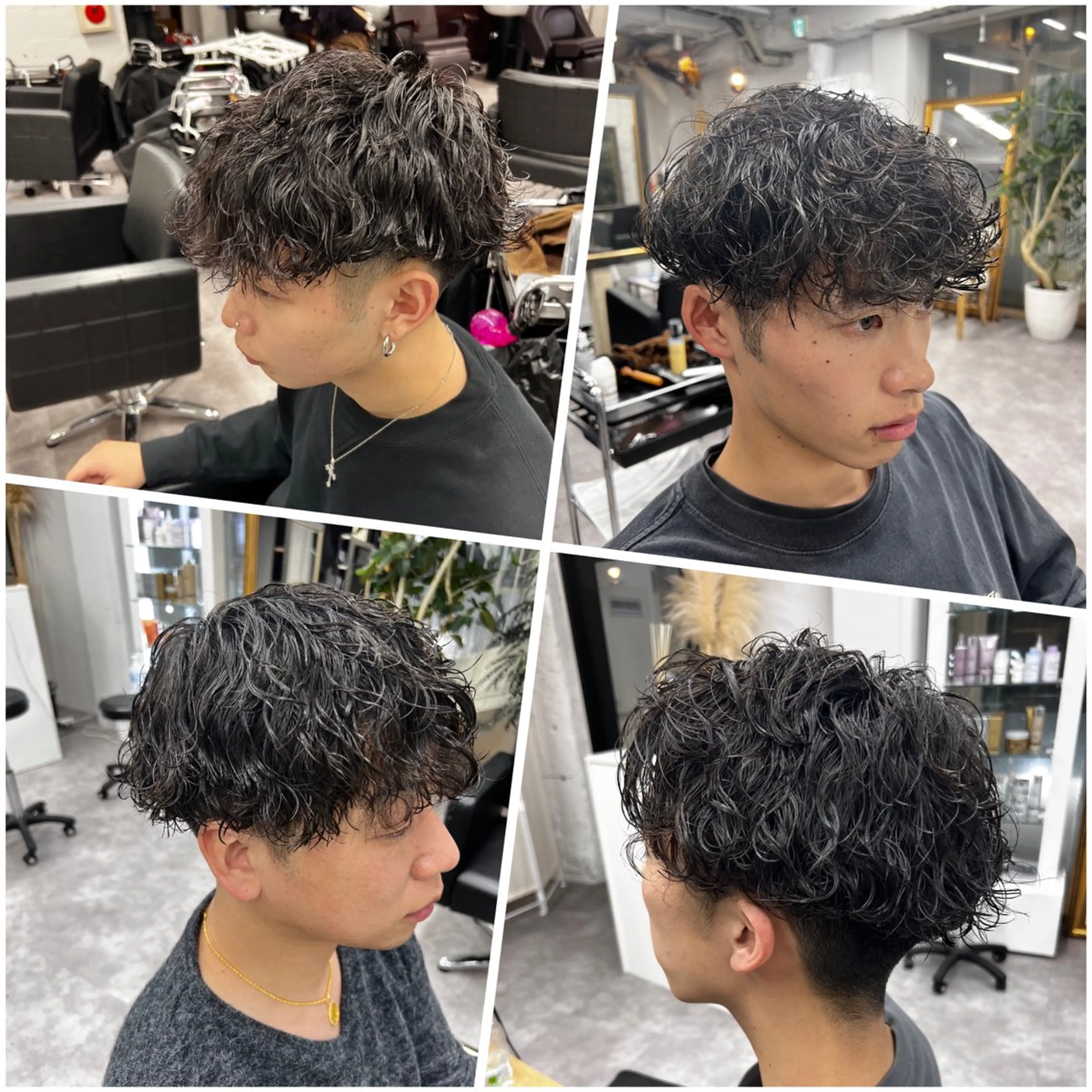 パーマ メンズ カット パーマ 笹江 瑞穂のヘアスタイル