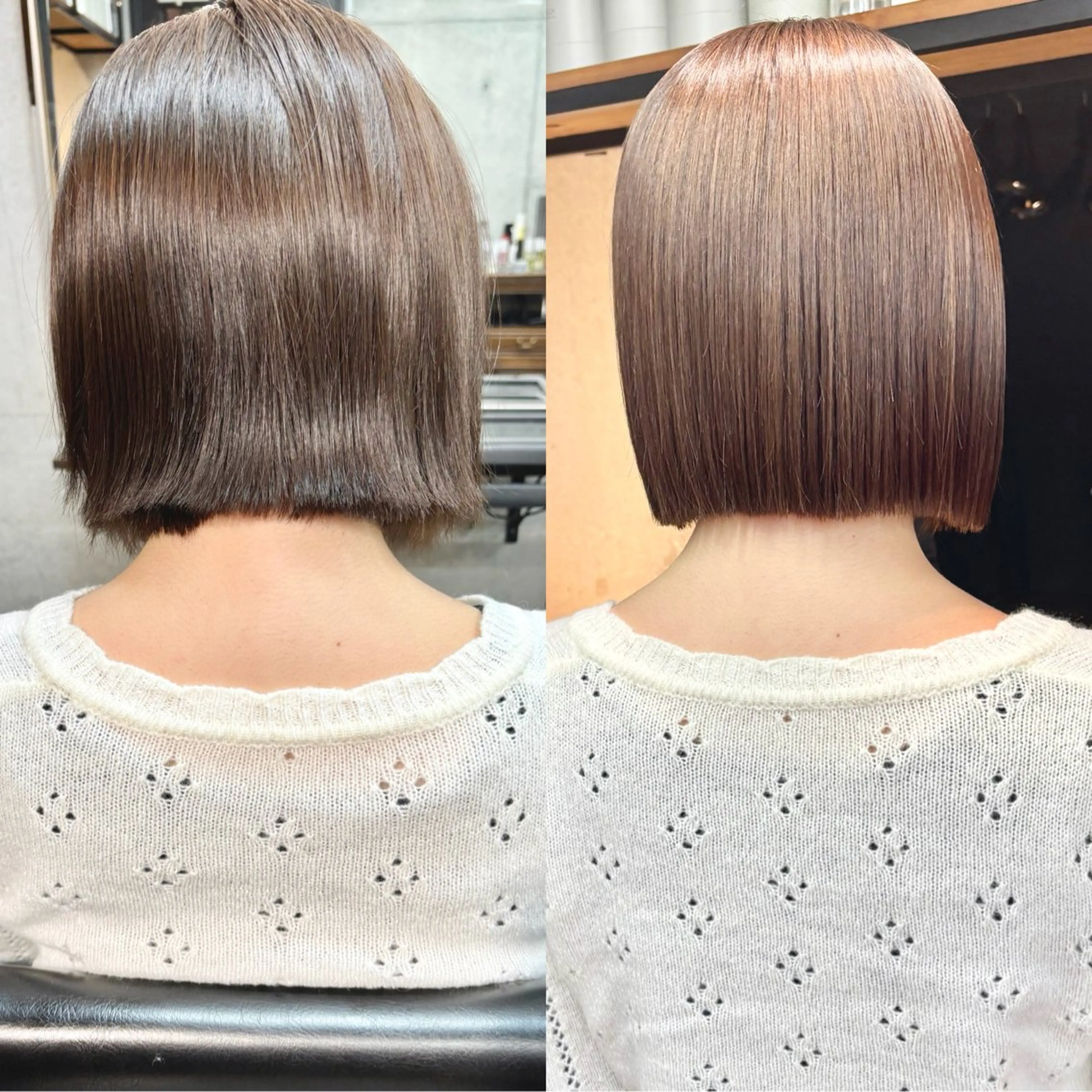 ショート カラー パーマ ハイライトカラー ハイライト 髪質改善 トリートメント 酸性ストレート カット 縮毛矯正 トリートメント ショートボブ縮毛矯正 髪質改善のプロ山道潤のヘアスタイル